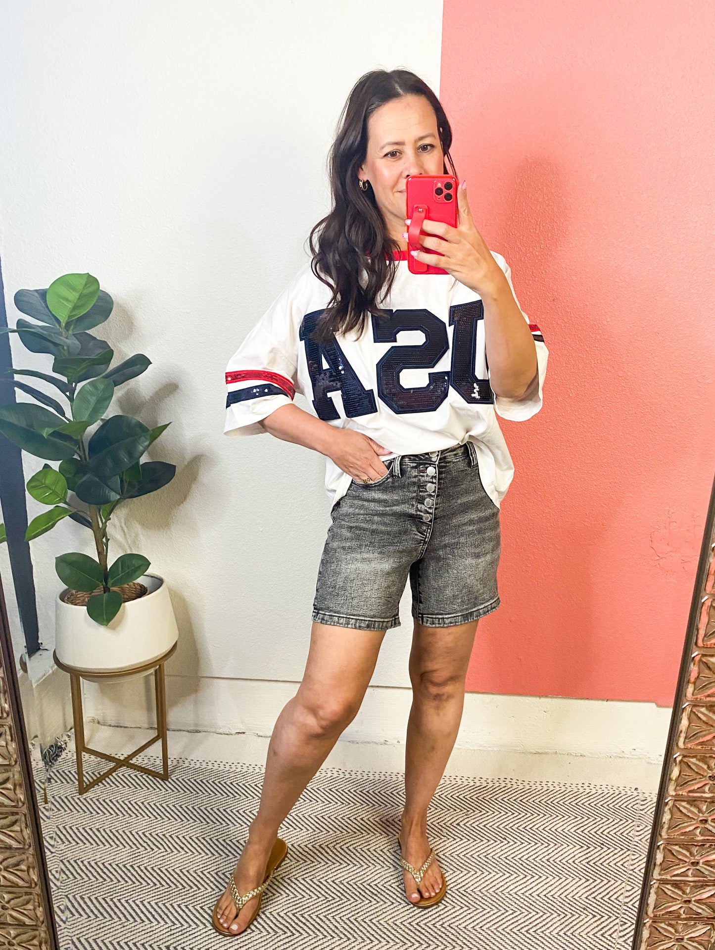 Party In The USA Drop Shoulder Top