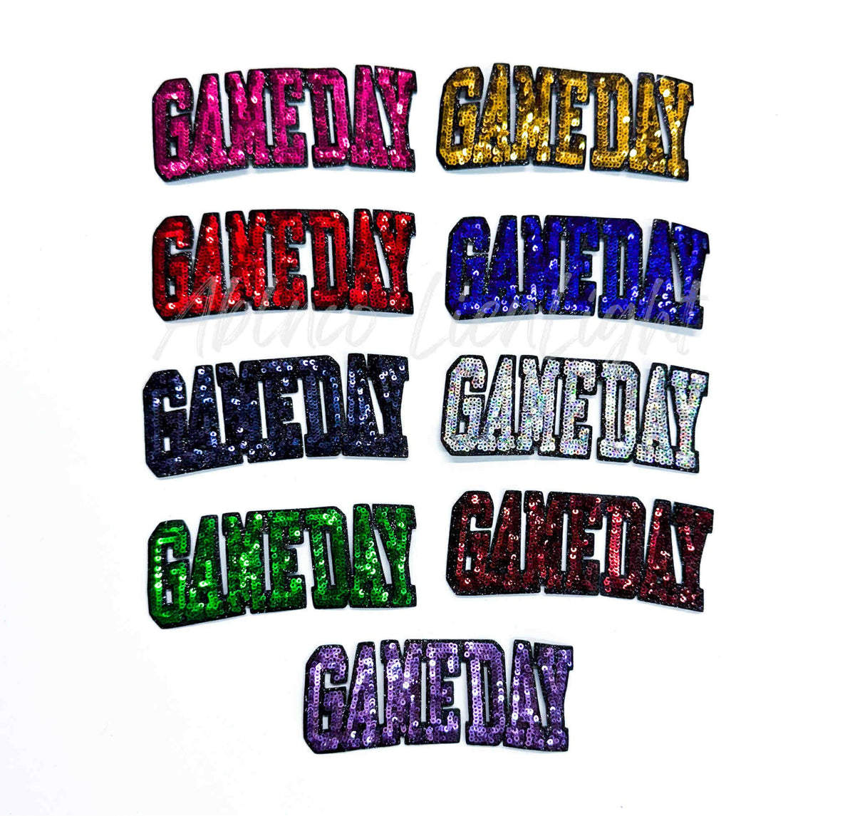 Gold Game Day Varsity Sequins Patch-Small