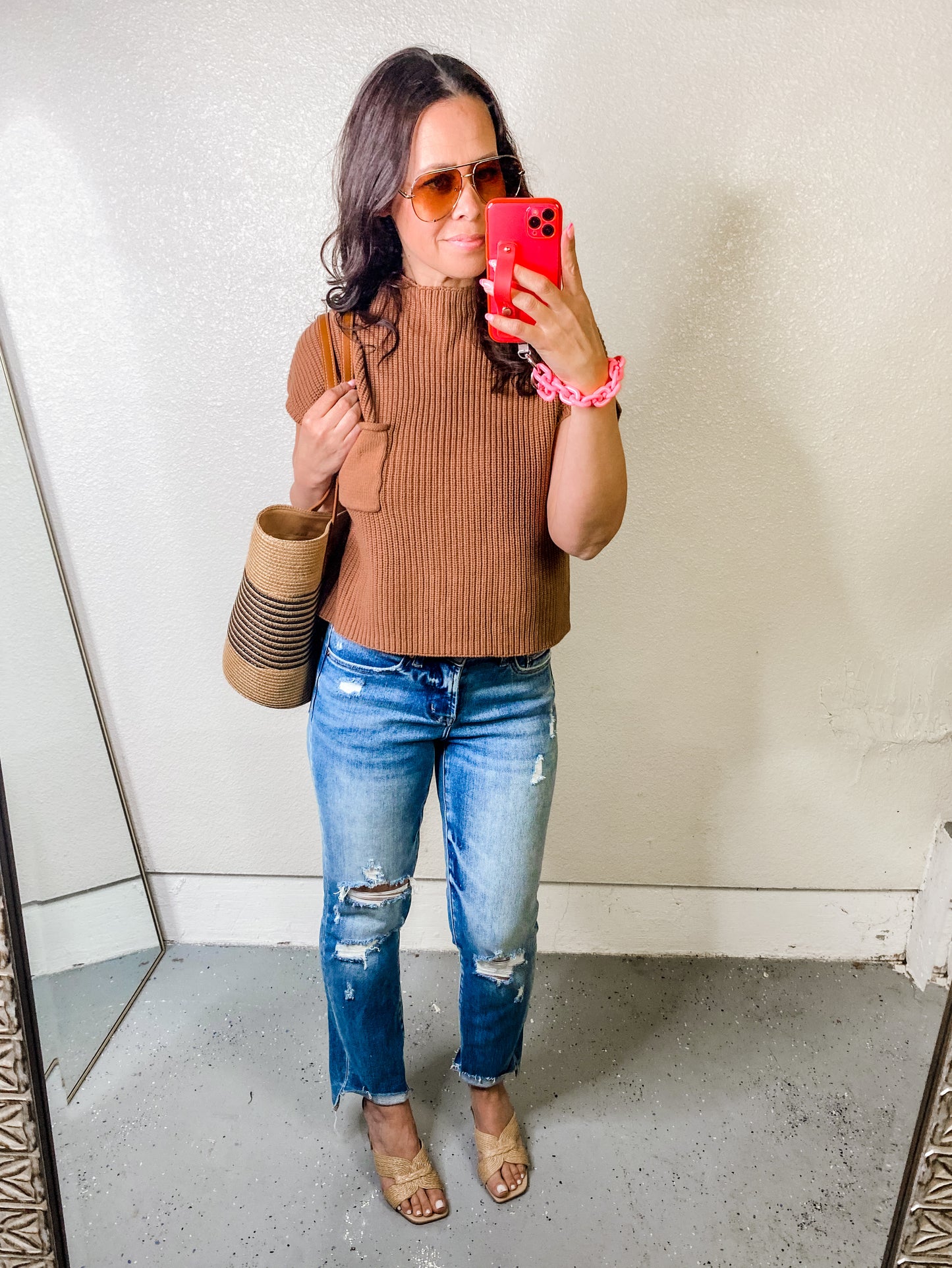 Alexa Aviator Frame Sunglasses