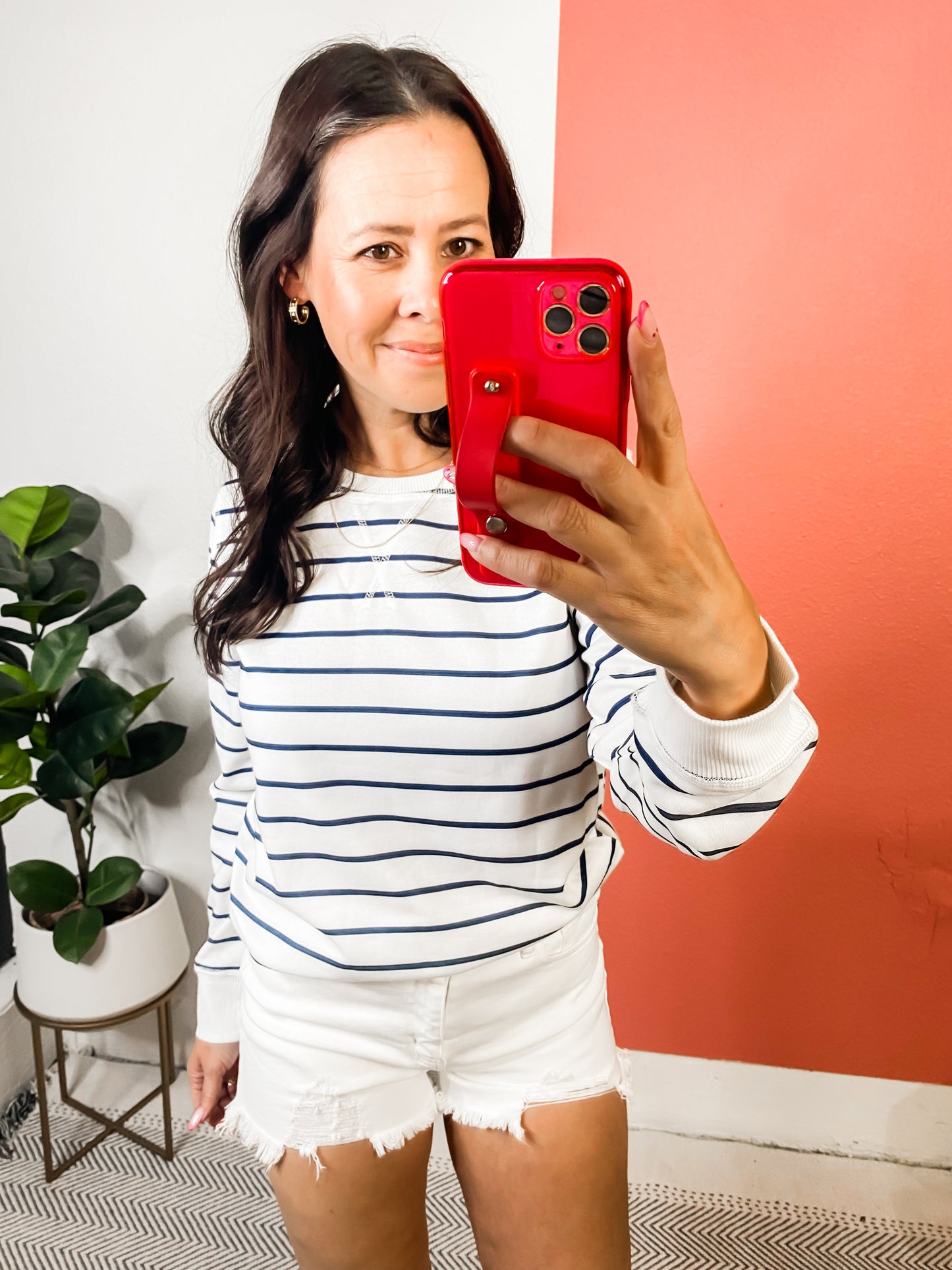 Nautical Striped Long Sleeve Pullover