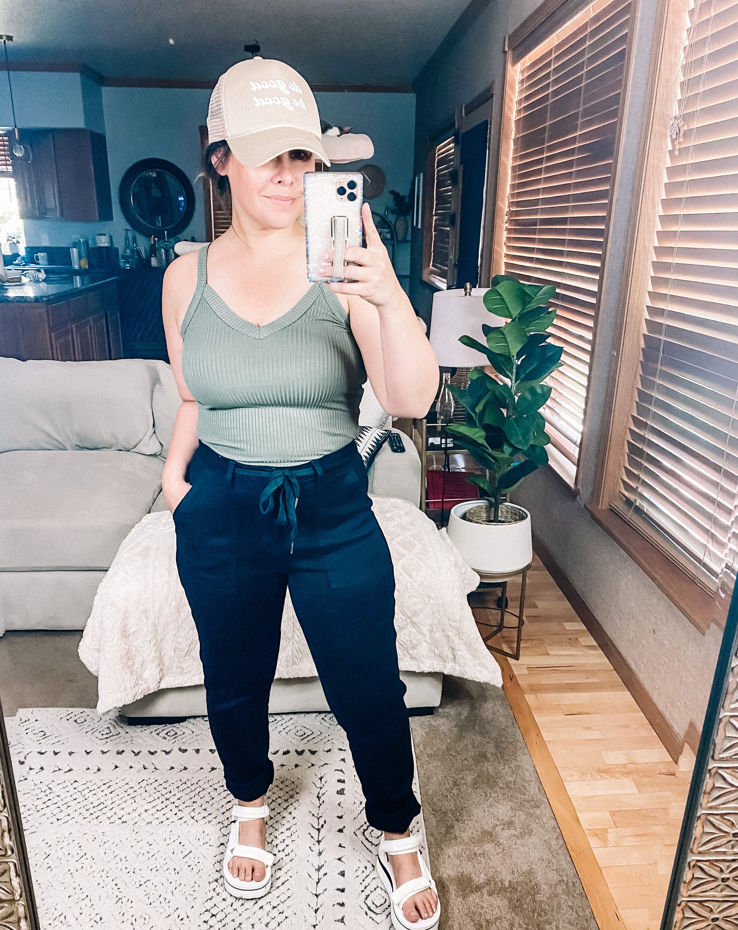 Carmen Double Cuff Joggers in Black