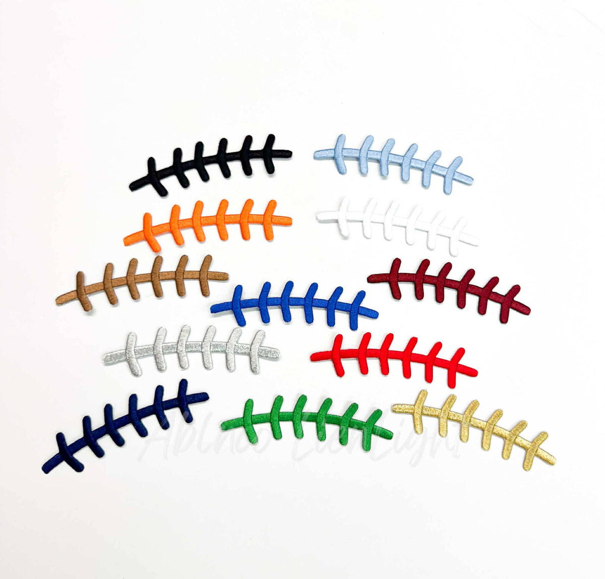 Football Laces Embroidery Patch - Gold