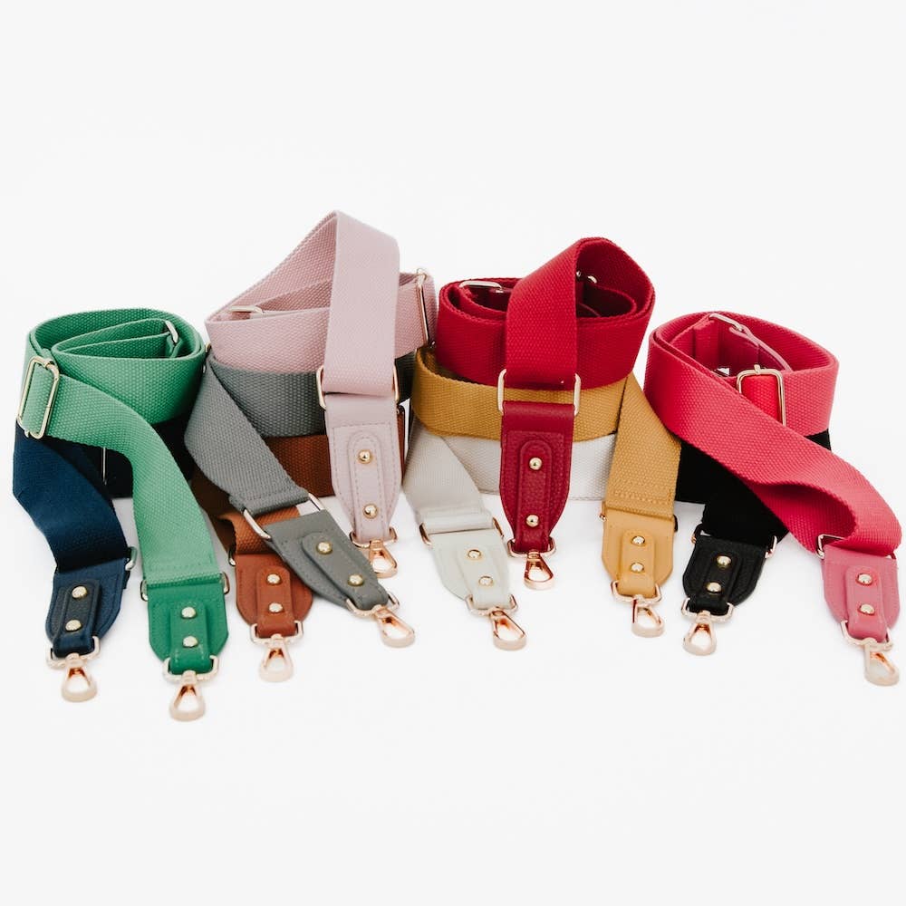 Callie Canvas Adjustable Strap: Brown