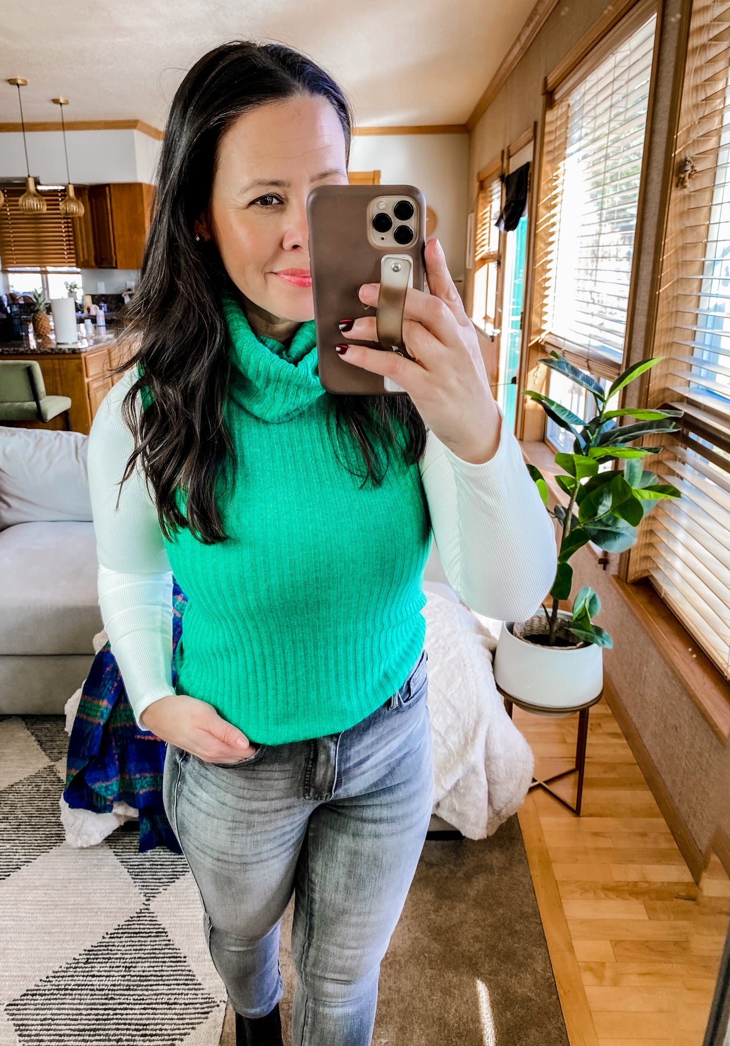 Before You Go Sleeveless Turtleneck Sweater
