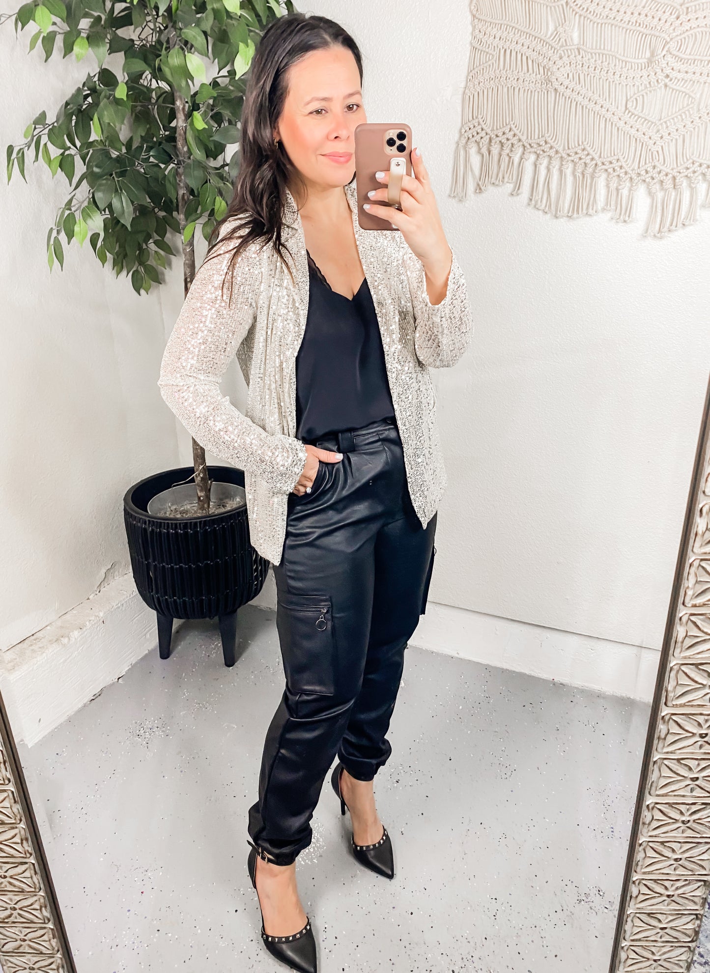 I Know You're Busy Sequin Blazer