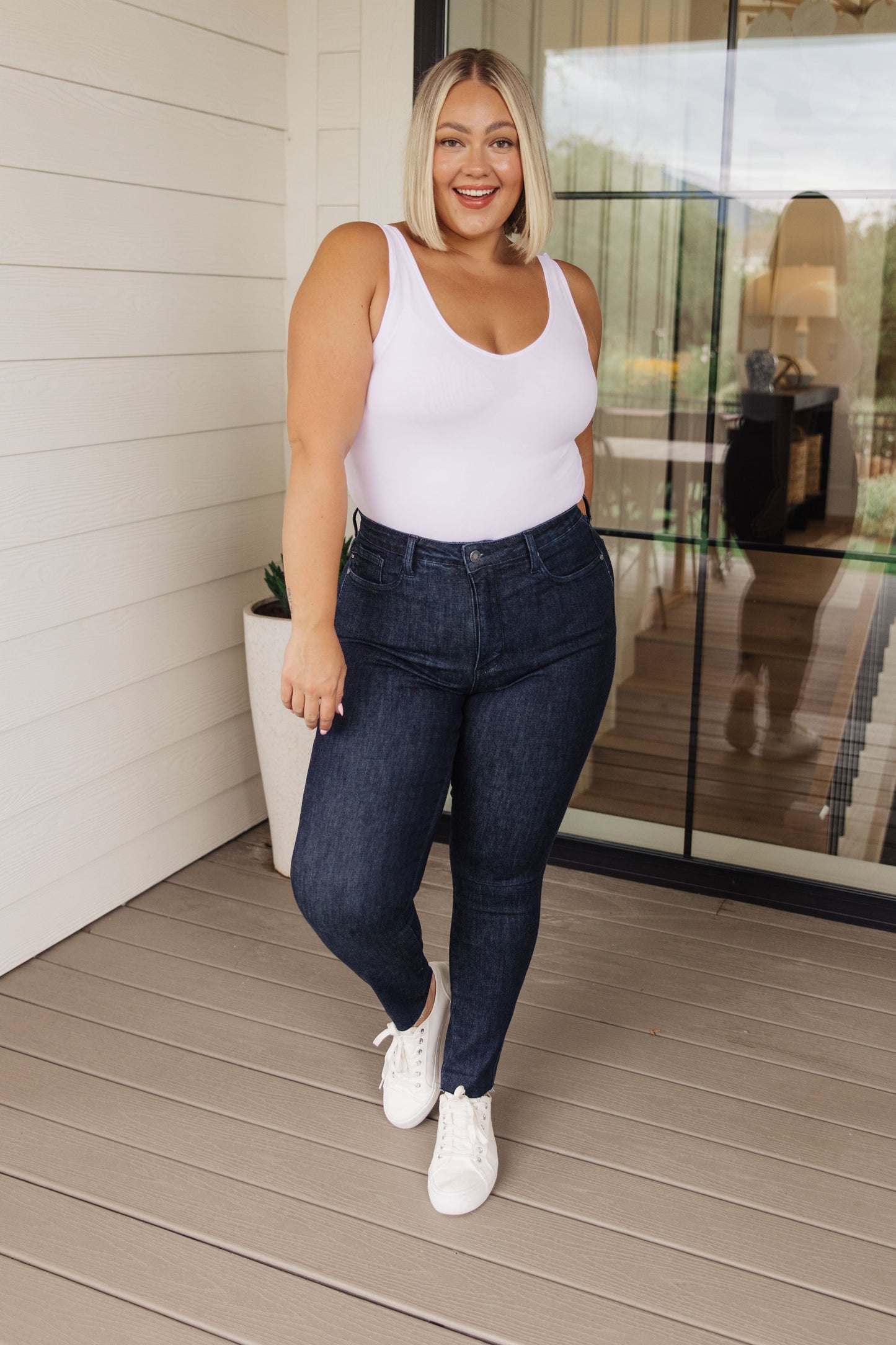 Judy Blue High Rise Tummy Control Dark Wash Skinny Jeans