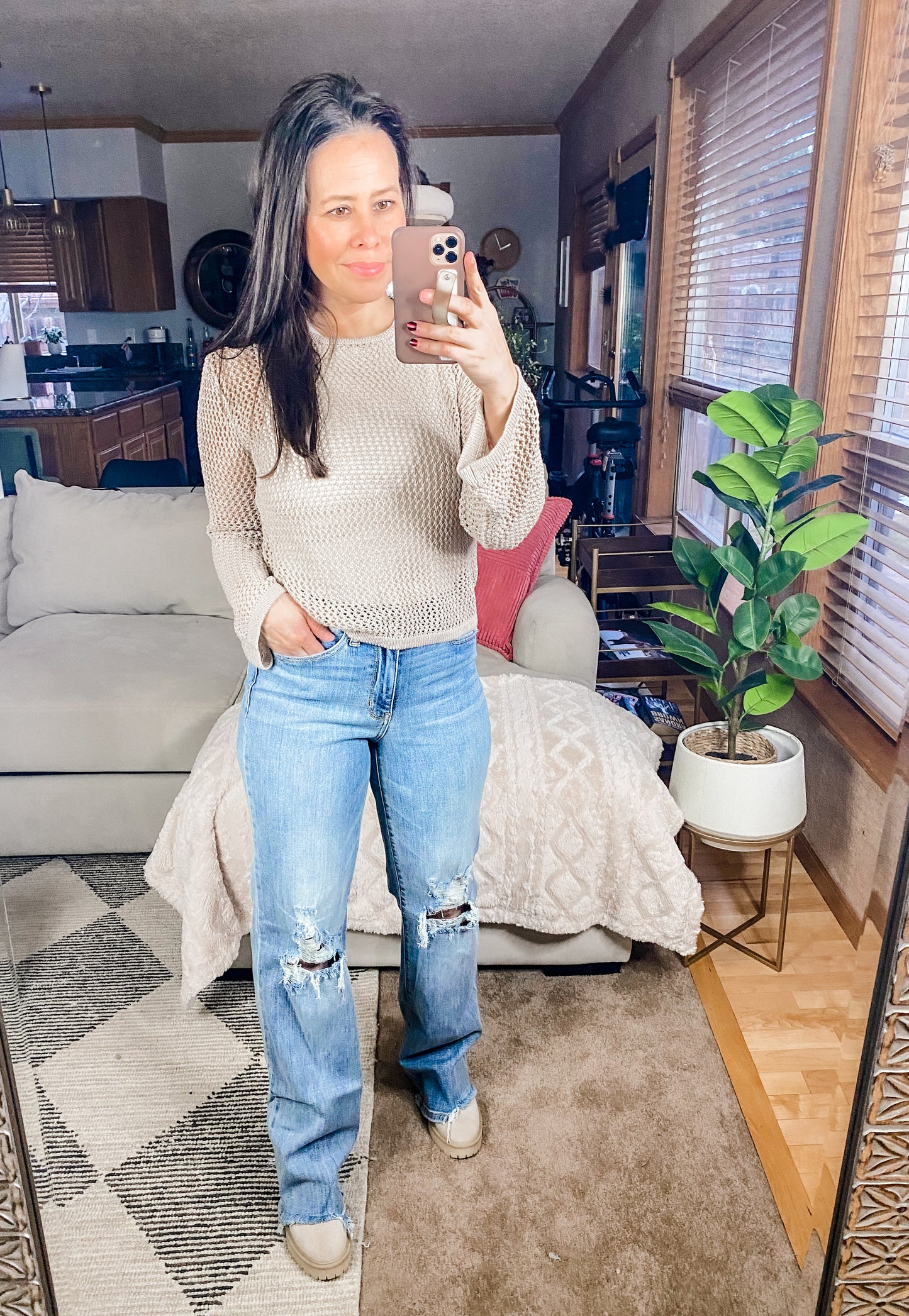 Judy Blue Take Me Back 90's Straight Jeans in Light Wash