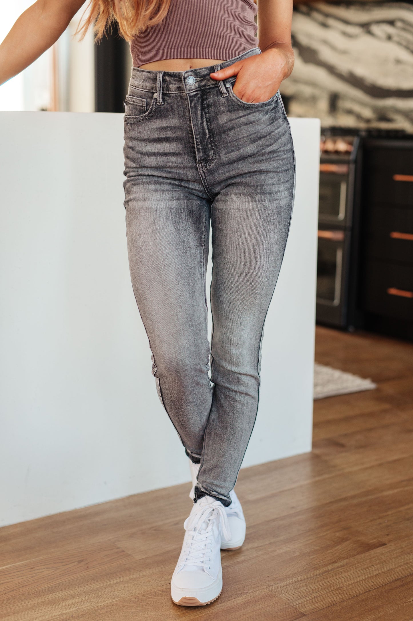 Judy Blue Tummy Control Release Hem Skinny