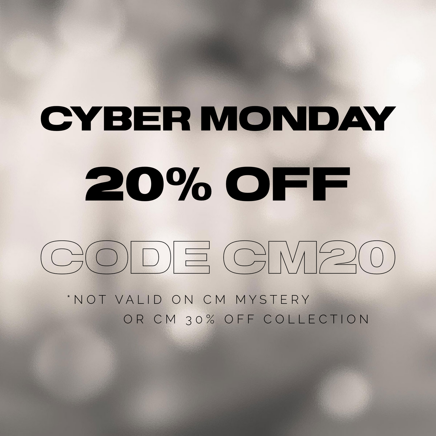Cyber Monday 20% OFF INFO