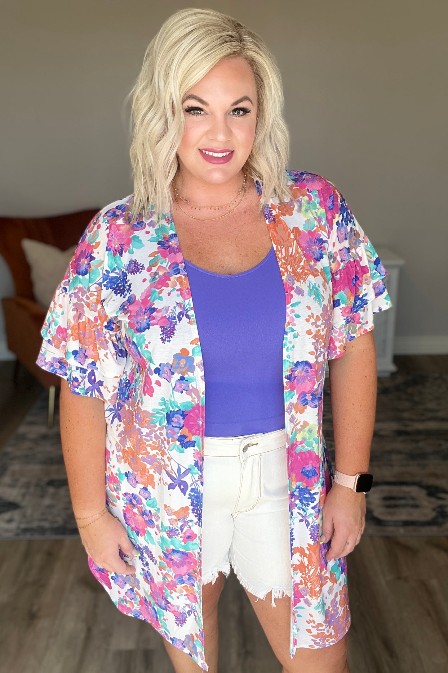 Carefree Seamless Reversible Tank in Periwinkle
