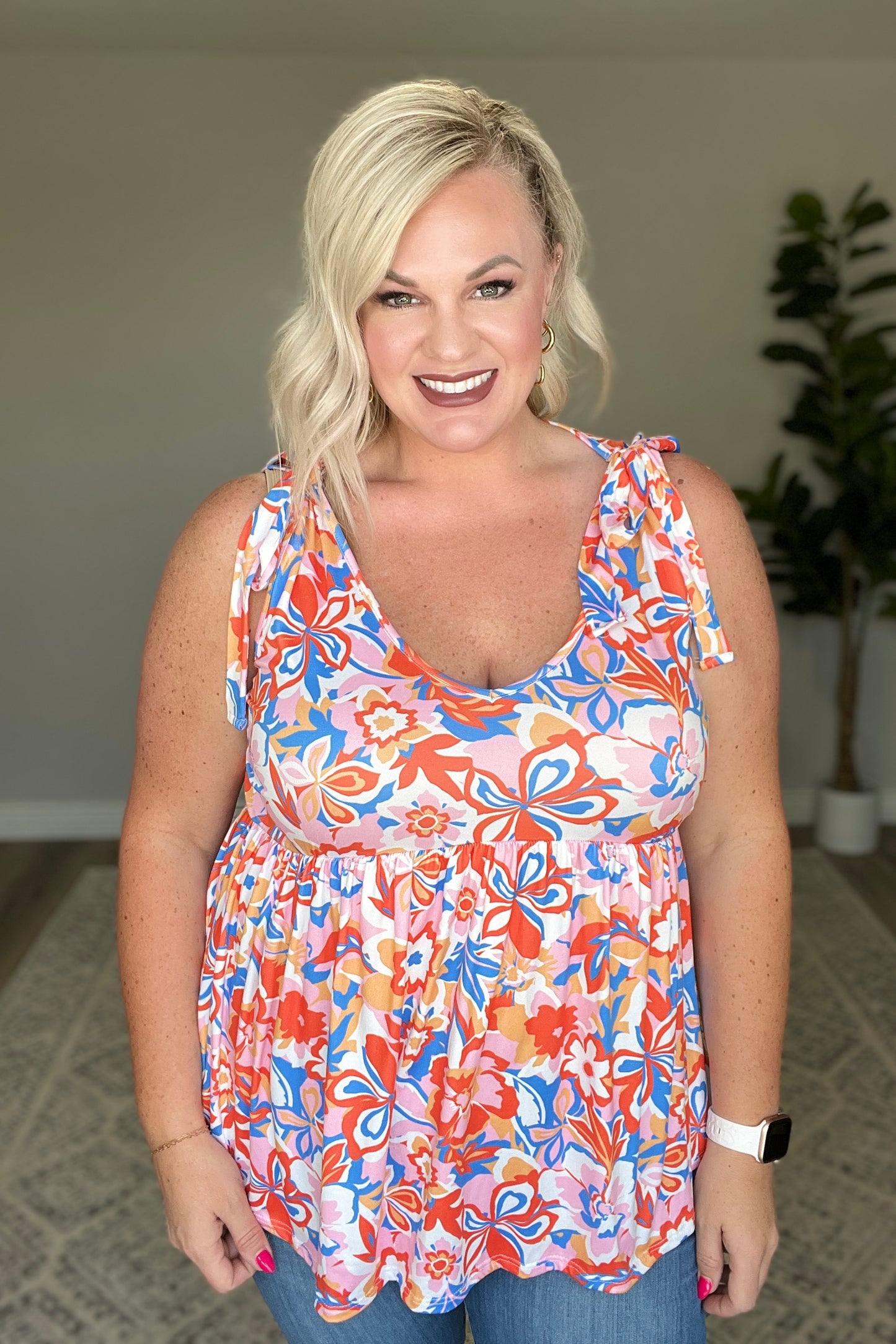 Feeling Groovy Floral Tank