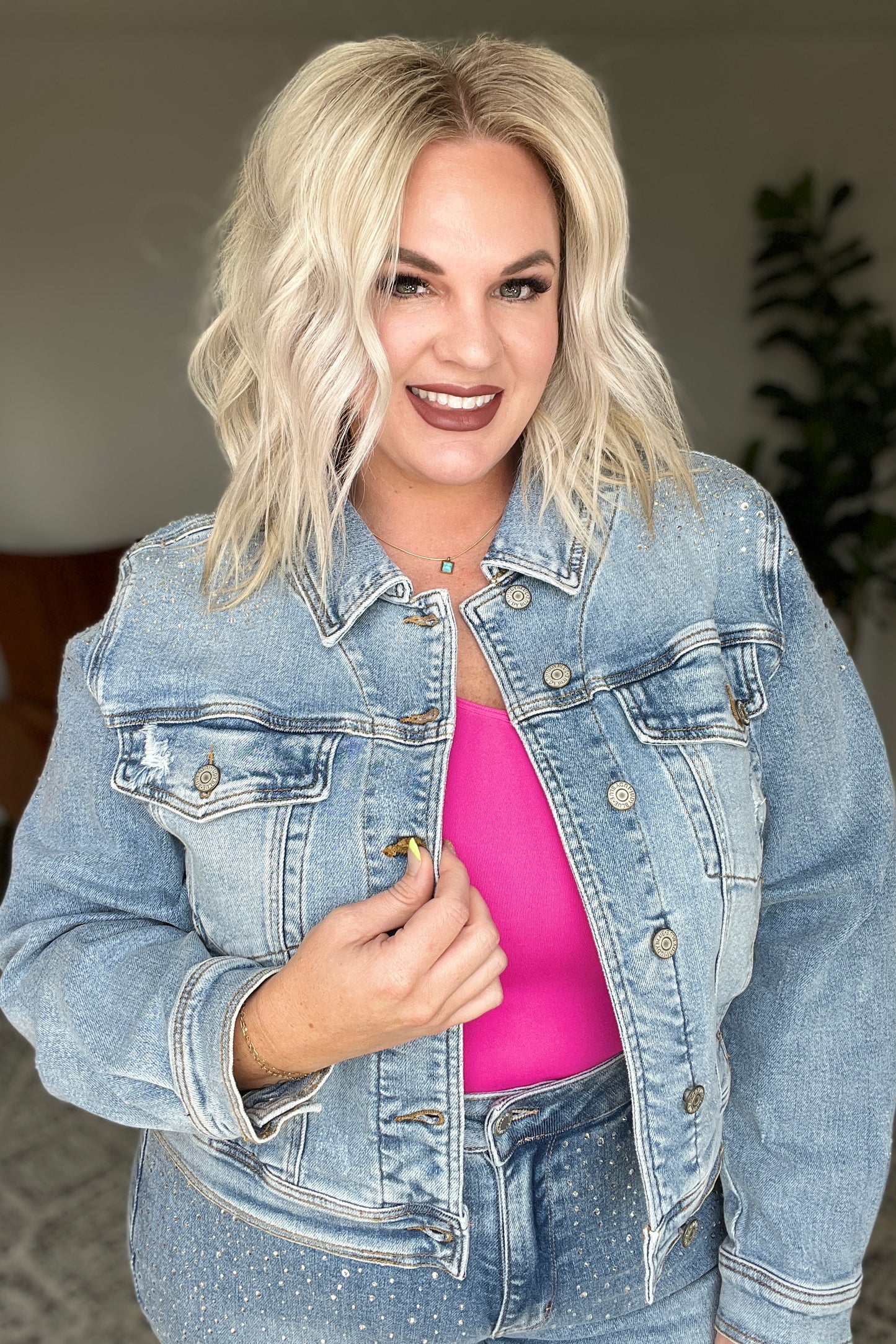 Judy Blue Rhinestone Denim Jacket