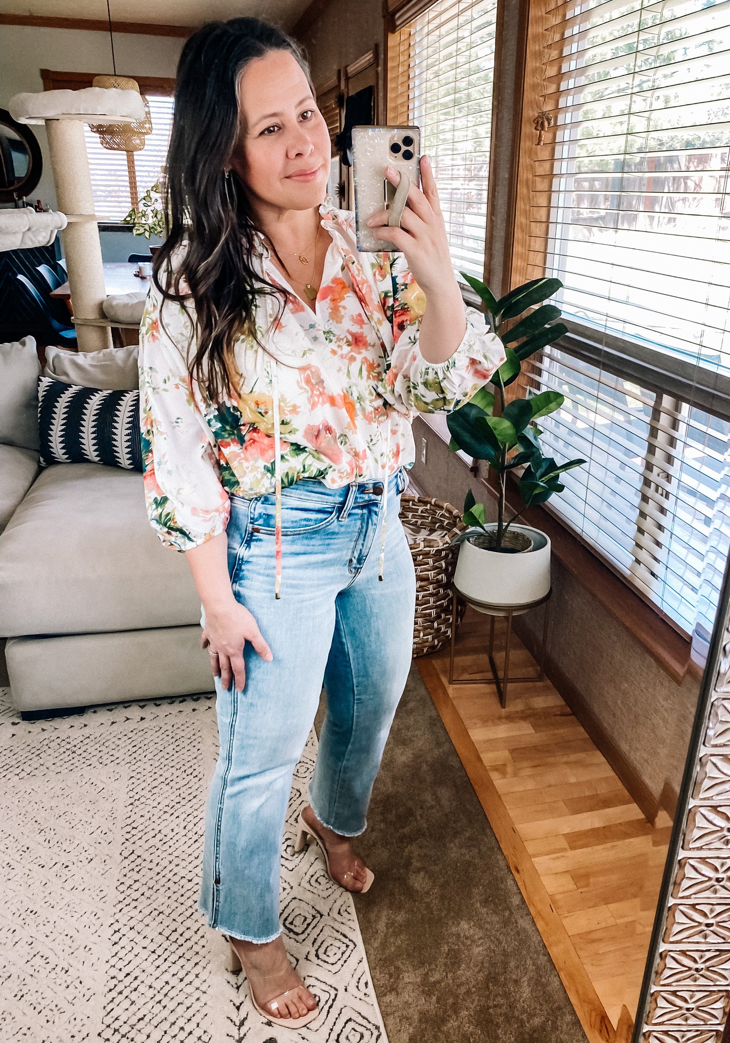 Spring Haiku Floral Blouse