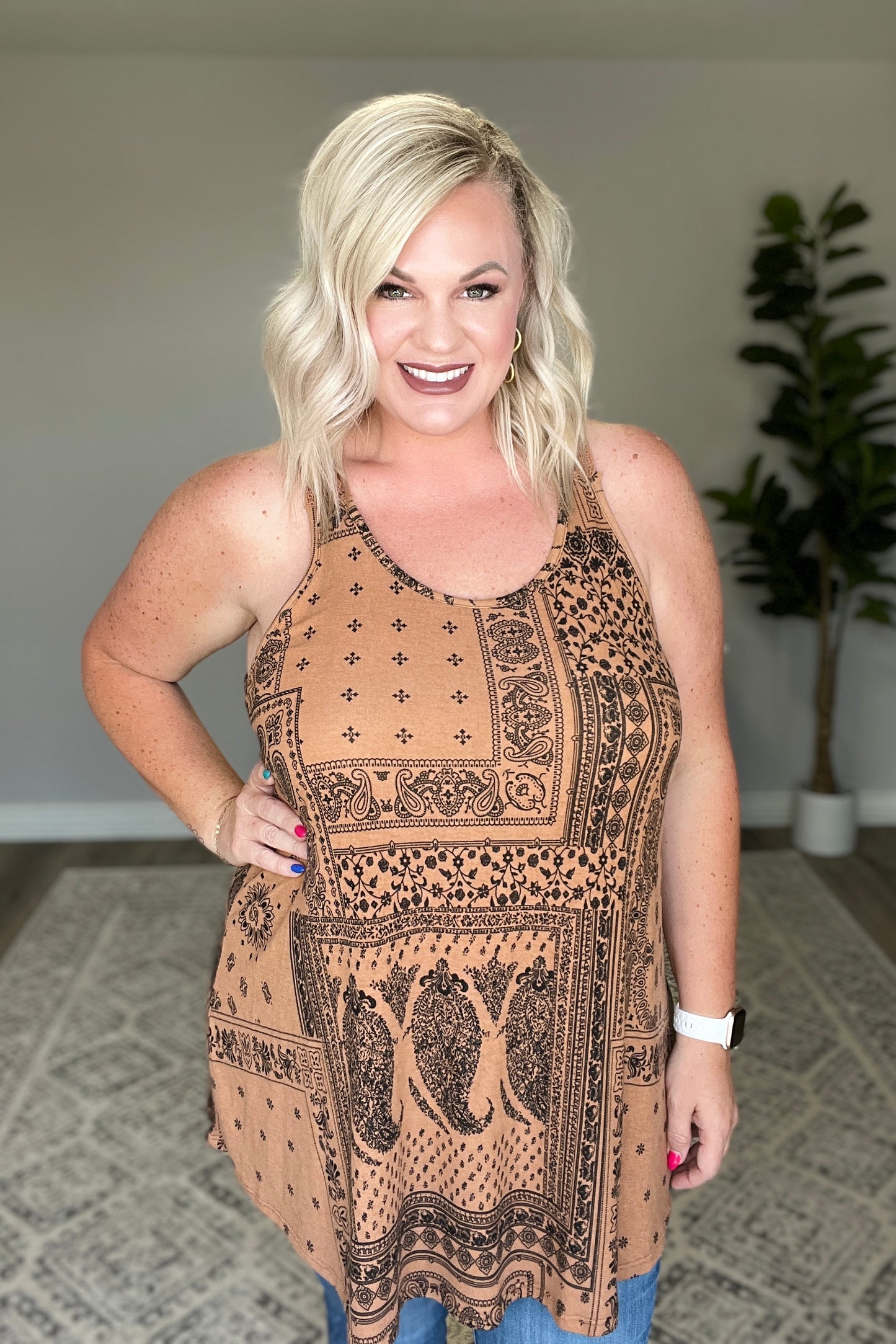 Barely Bohemian Lace Detail Tank