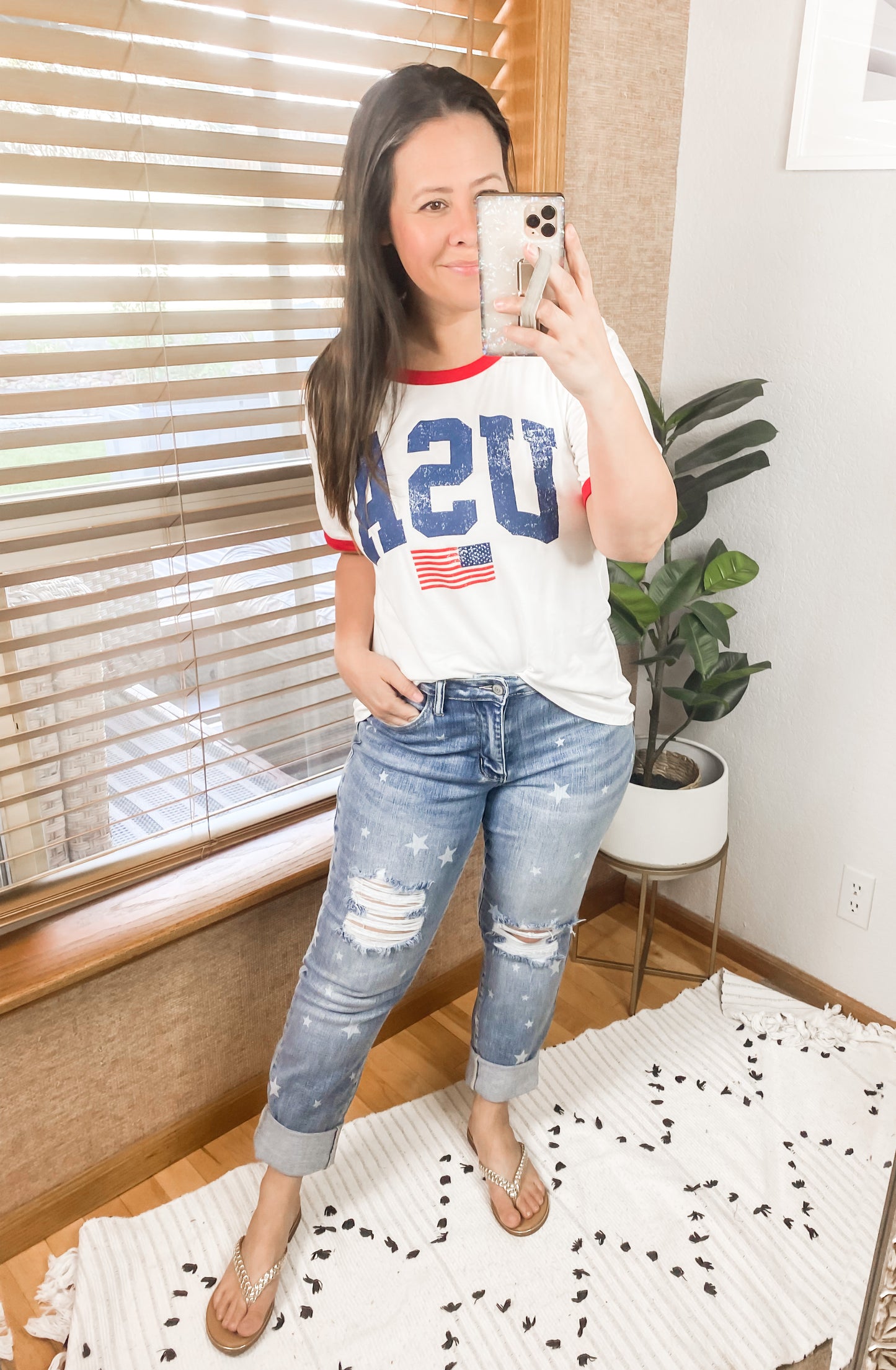 USA Ringer Graphic T-Shirt