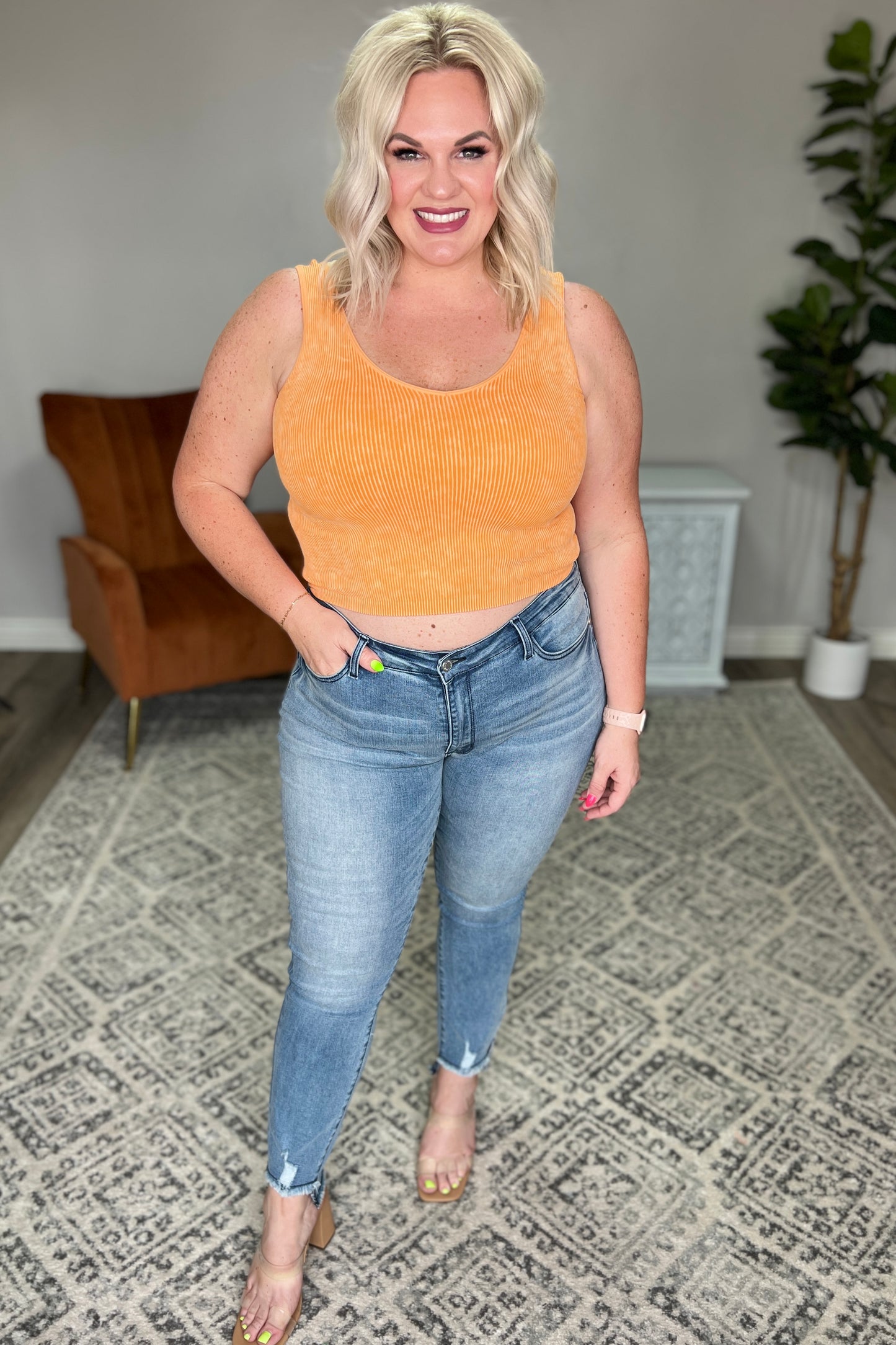 Judy Blue Mariah Mid Rise Cool Relaxed Jeans