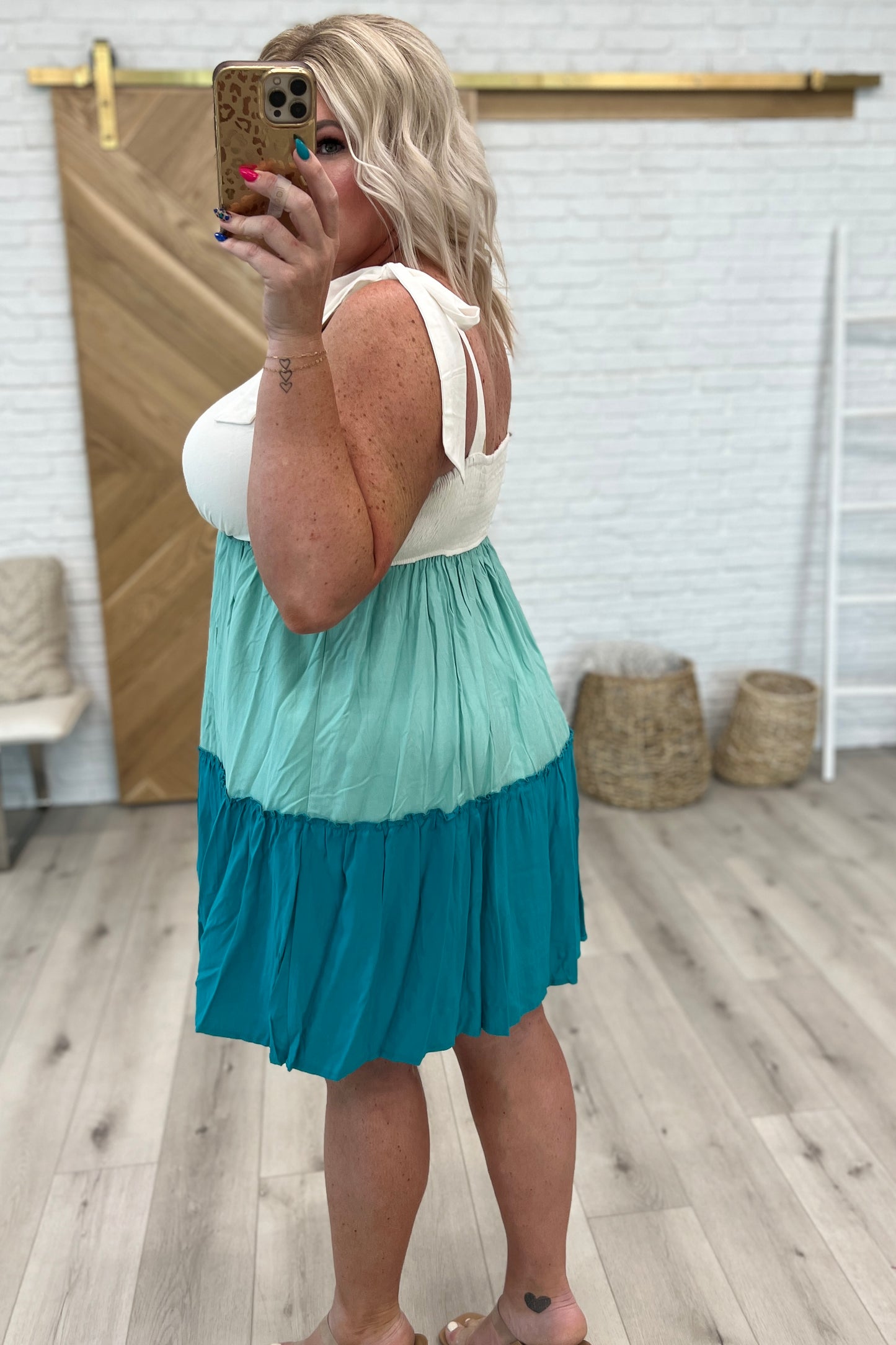 Blue Skies Tiered Dress
