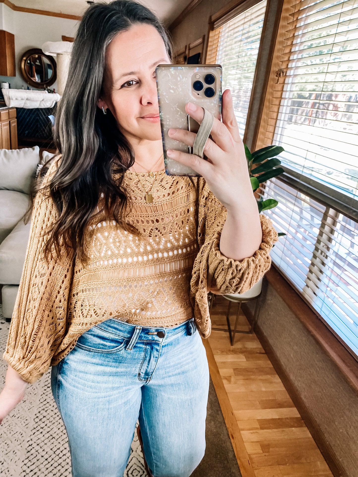 Open Knit Dolman Sleeve Summer Sweater - 2 colors