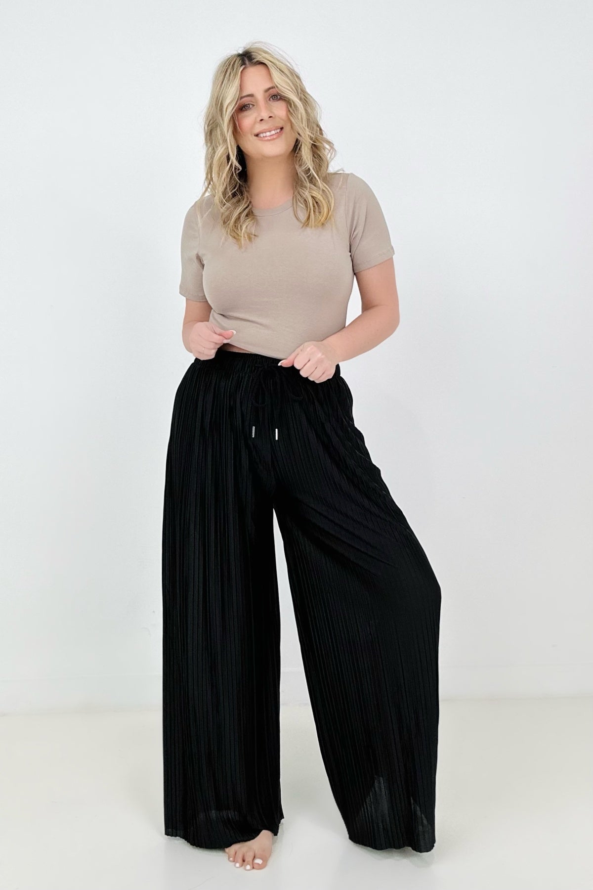 Anywhere You Are Pleated Wide Leg Pants - Multiple Colors