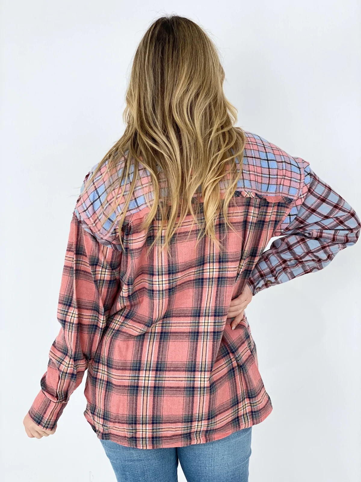 Mixed Plaid Shirt