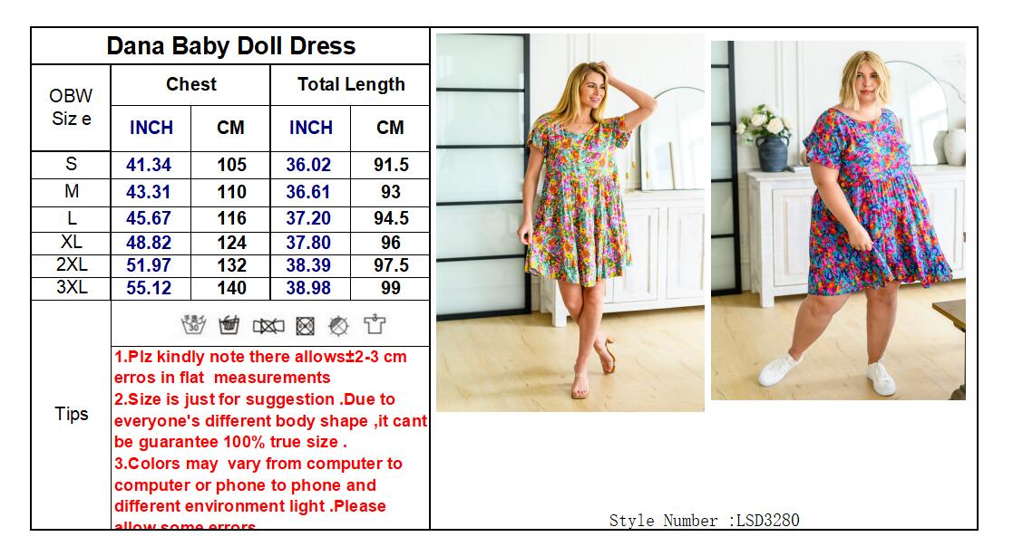 PREORDER: Dana Babydoll Dress in Two Colors