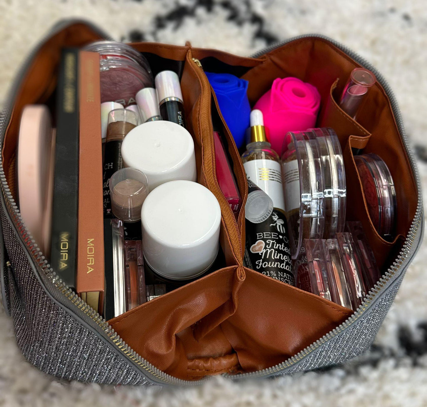 PREORDER: Shimmer Cosmetic Case in Black