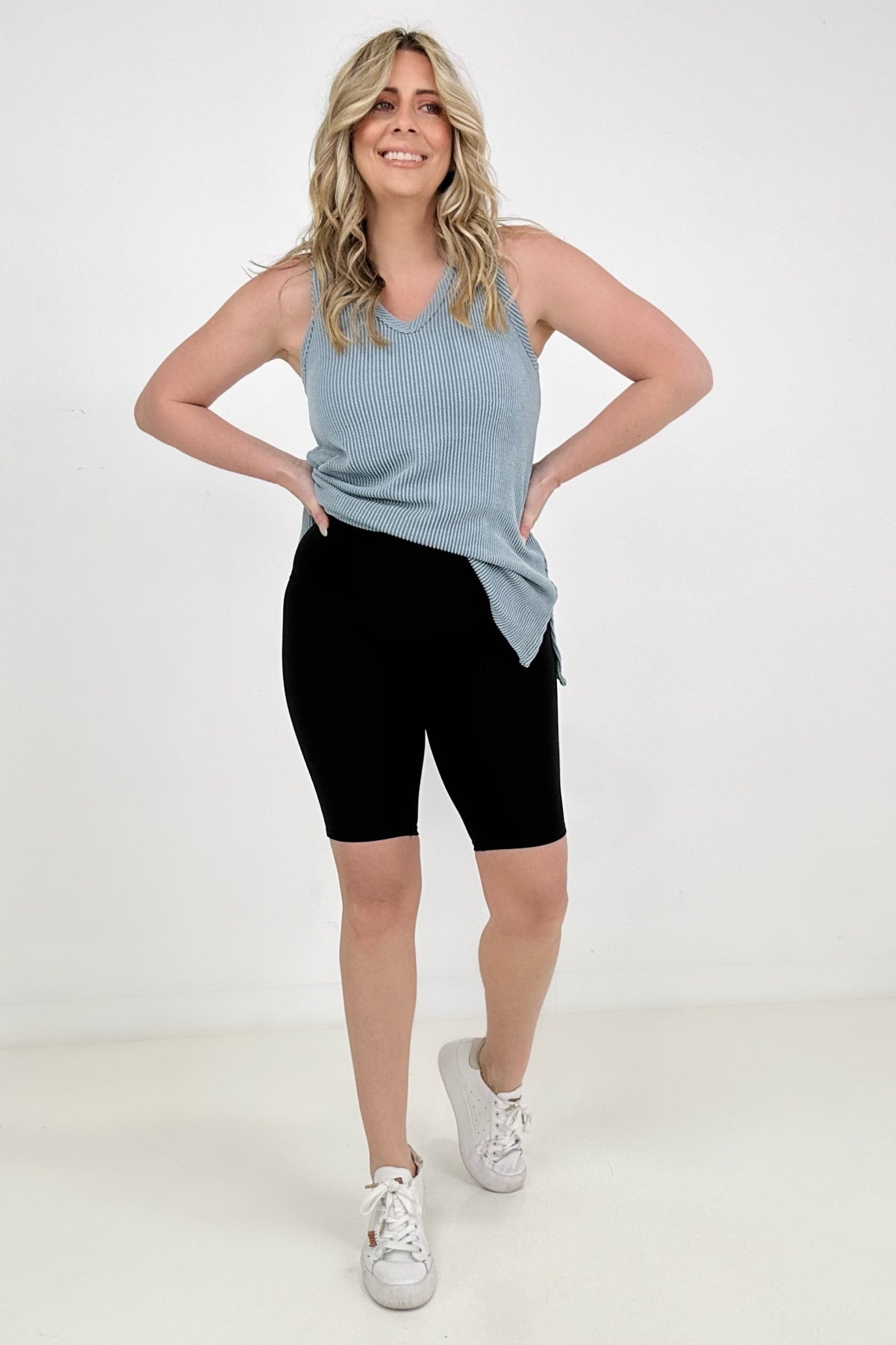 Athletic High Rise Biker Shorts - Black
