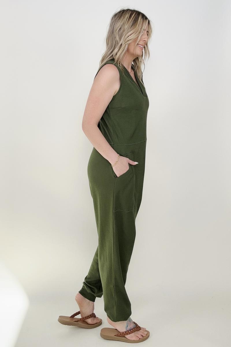 Solid Sleeveless Harem Jumpsuit - Multiple Colors