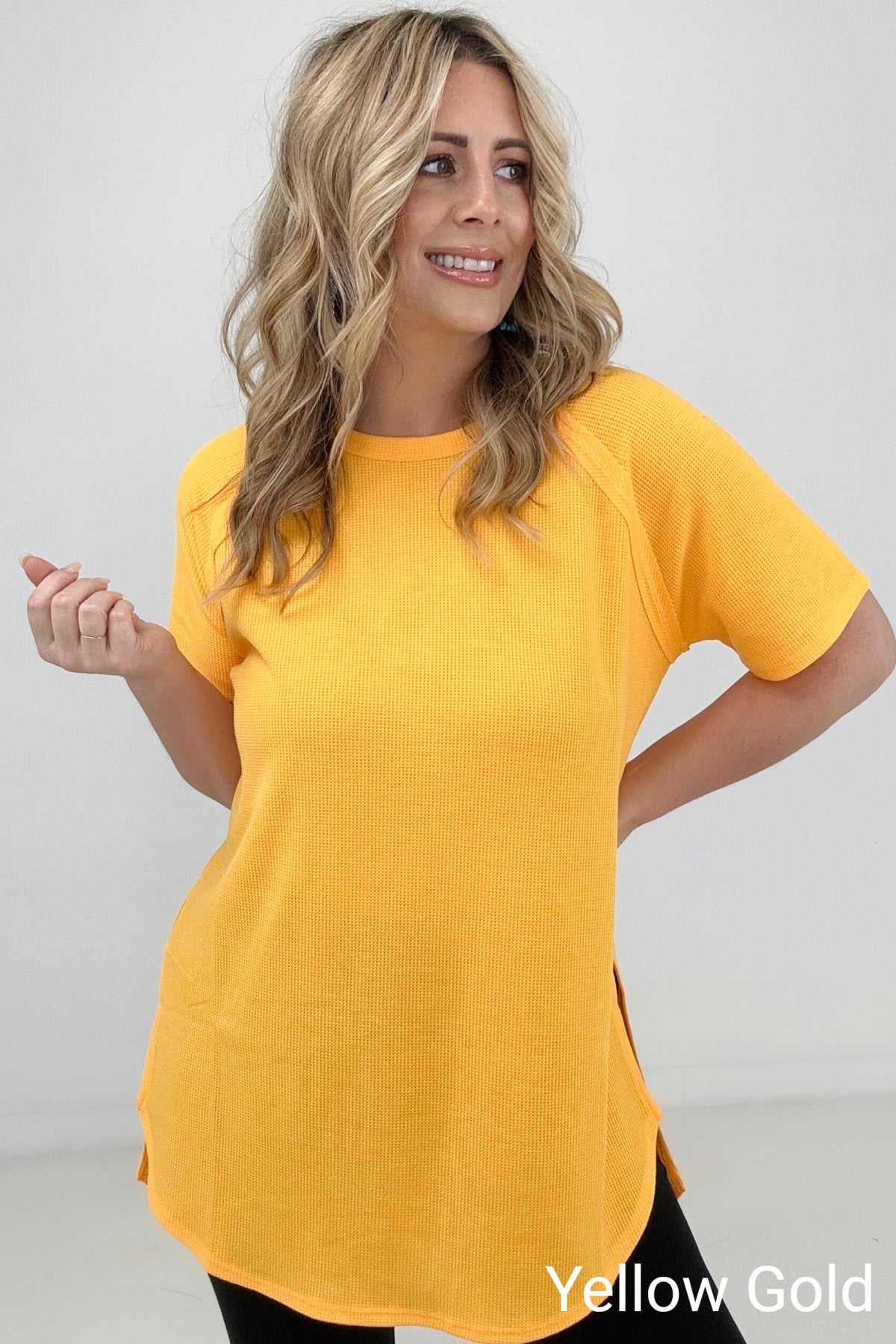 Baby Waffle Short Sleeve Top