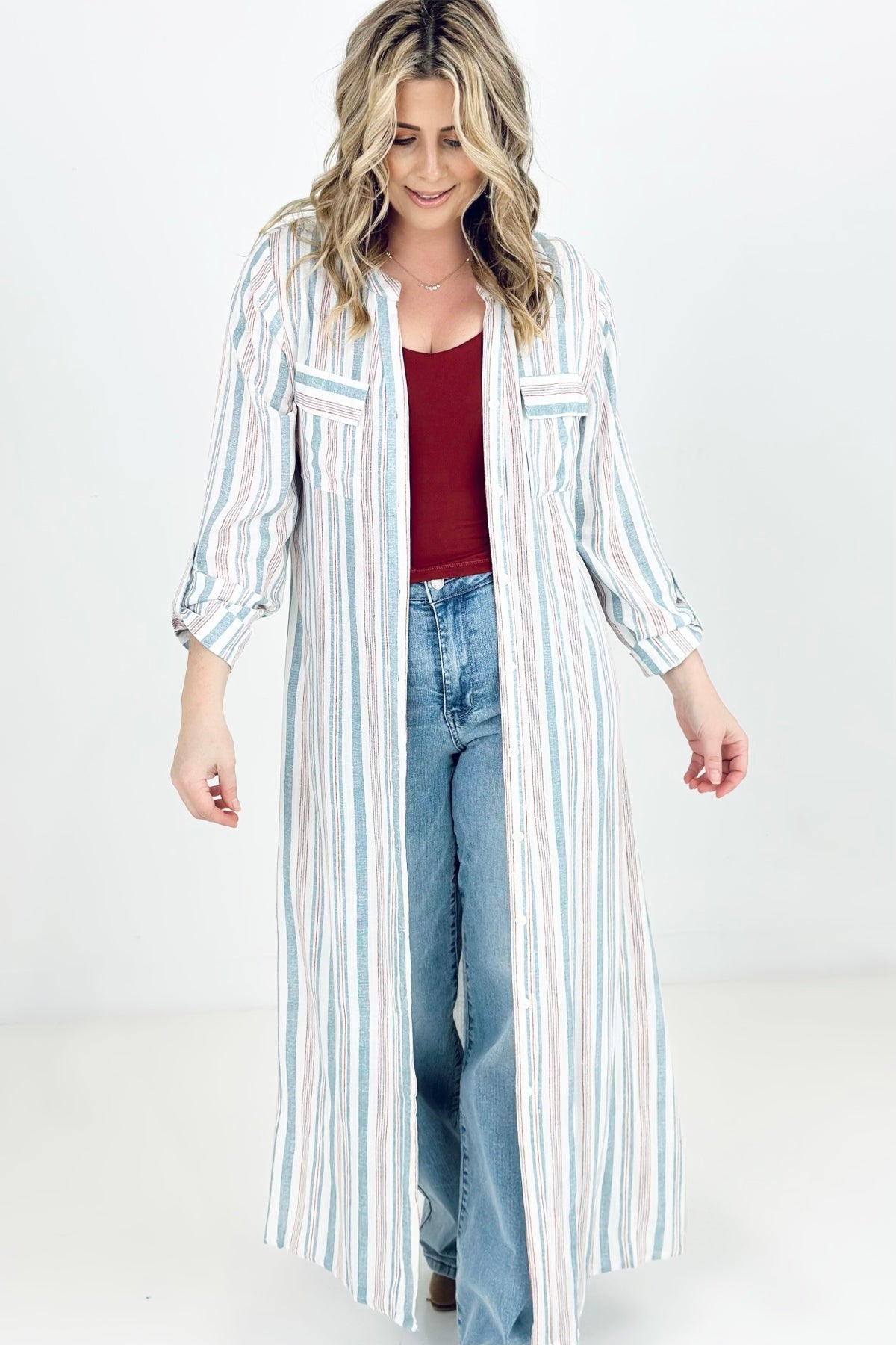 Wind in my hair Button Down Maxi Dress