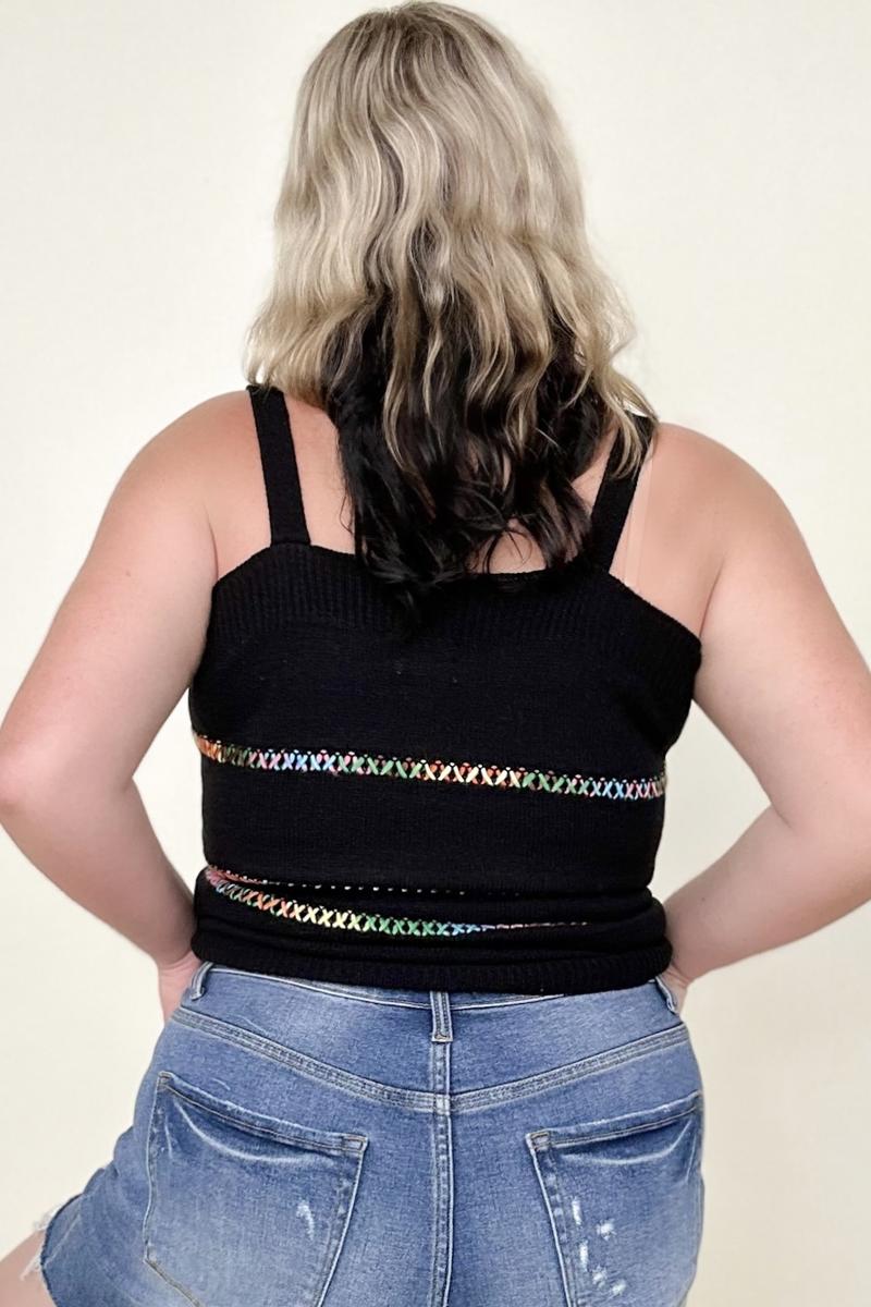 Multicolor Stripe Knit Sweater Tank - 2 Colors