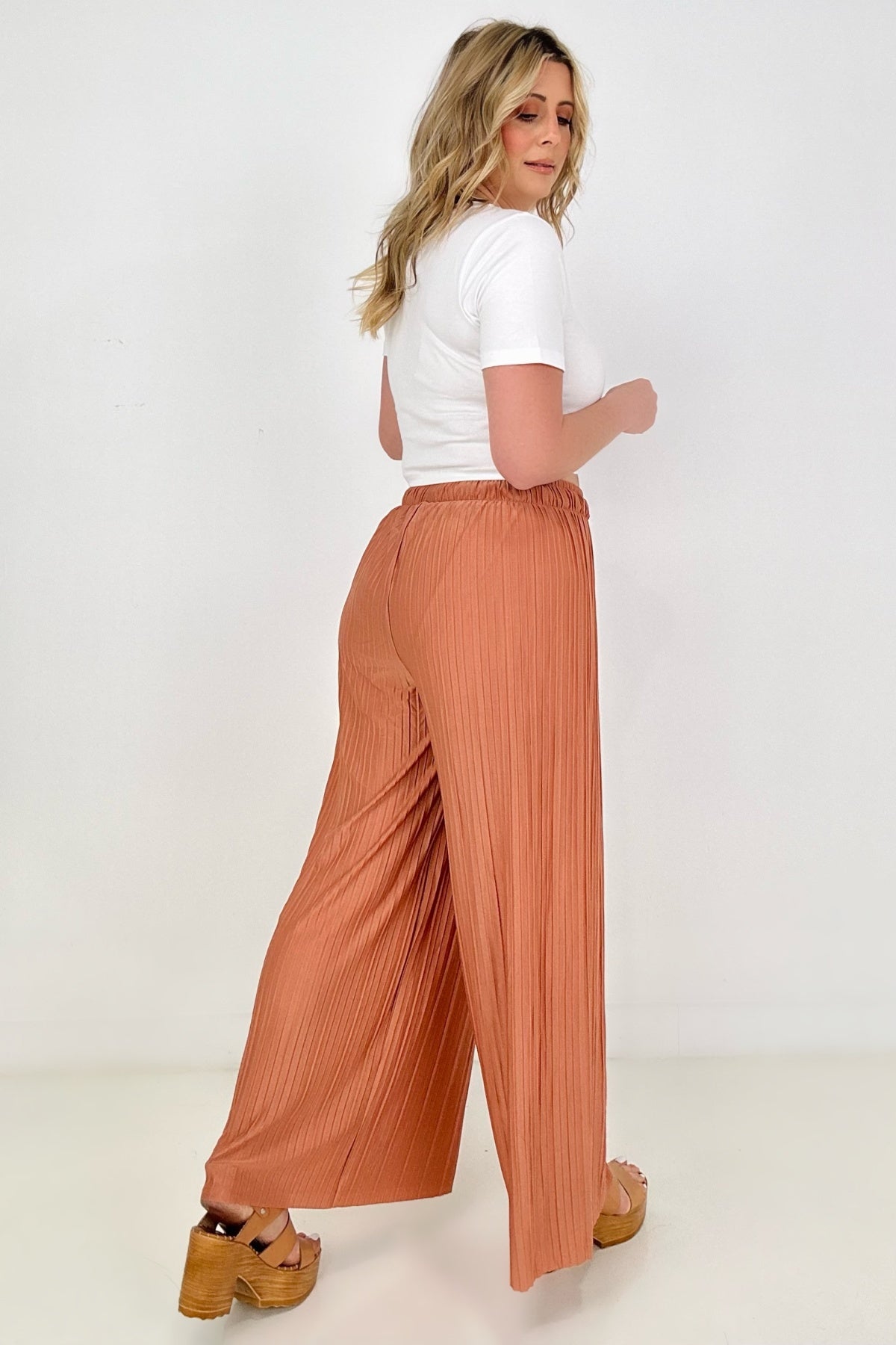 Anywhere You Are Pleated Wide Leg Pants - Multiple Colors