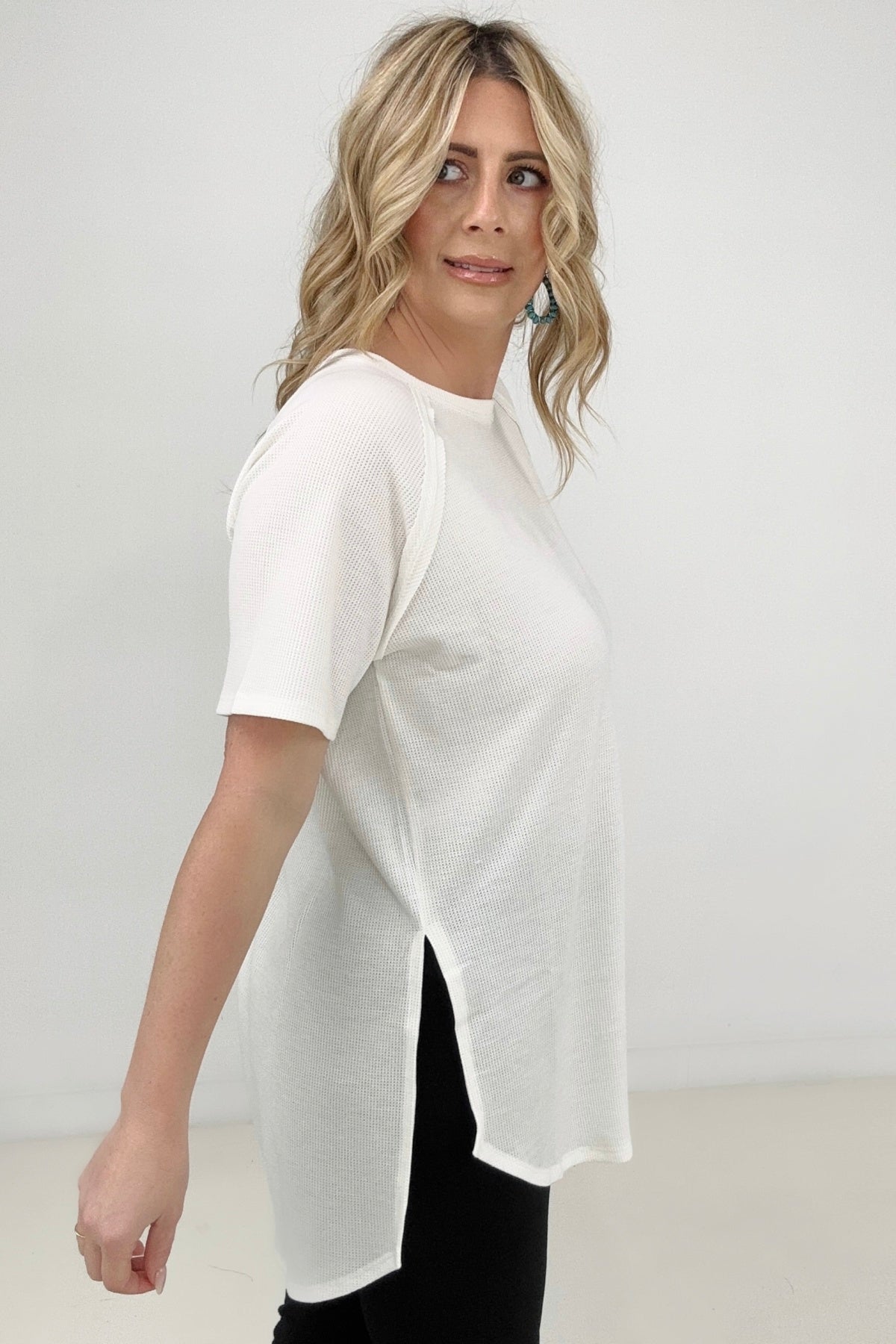 Baby Waffle Short Sleeve Top
