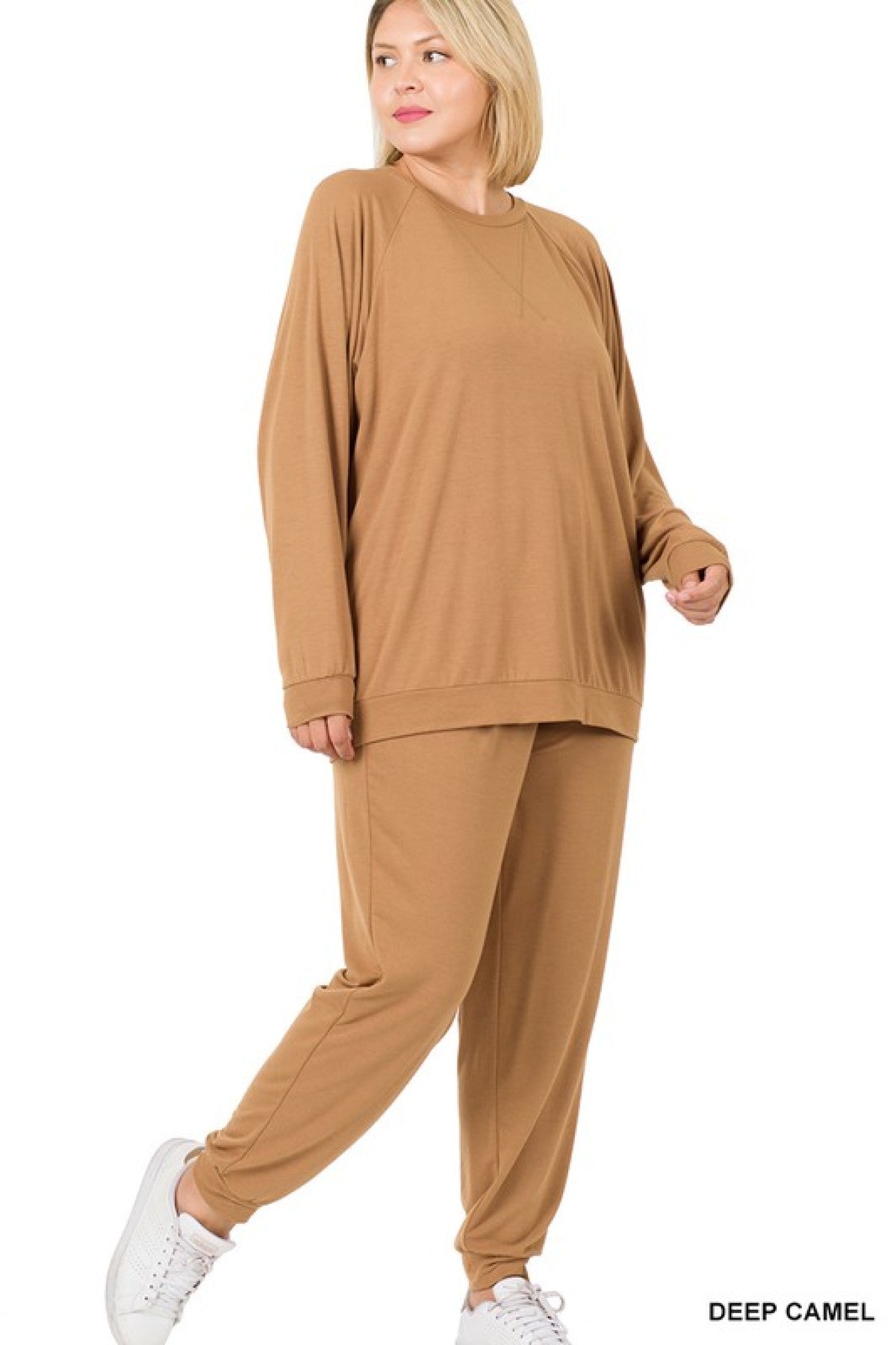 Zenana Raglan Sleeve Pullover & Jogger Pants Set