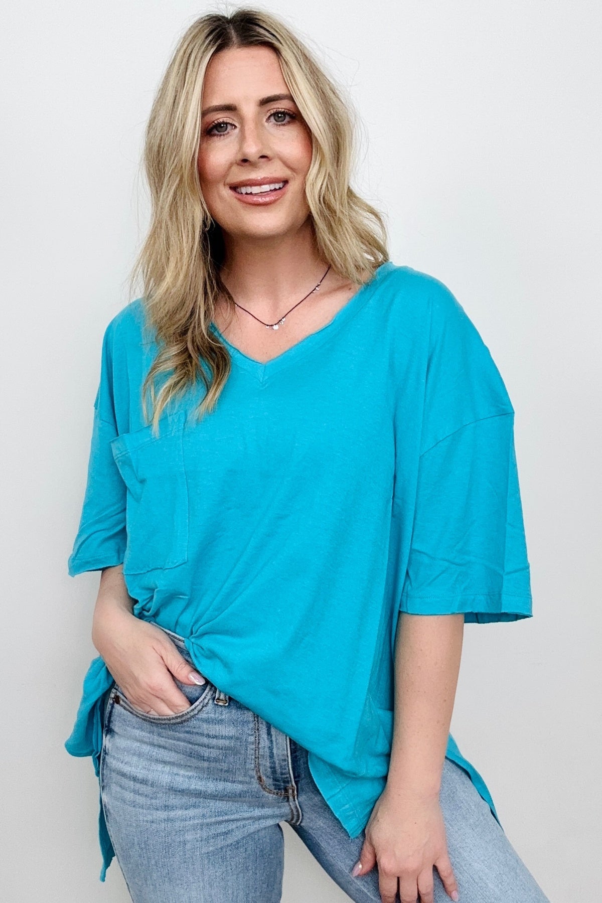 Oversized Raw Edge Boyfriend Tee