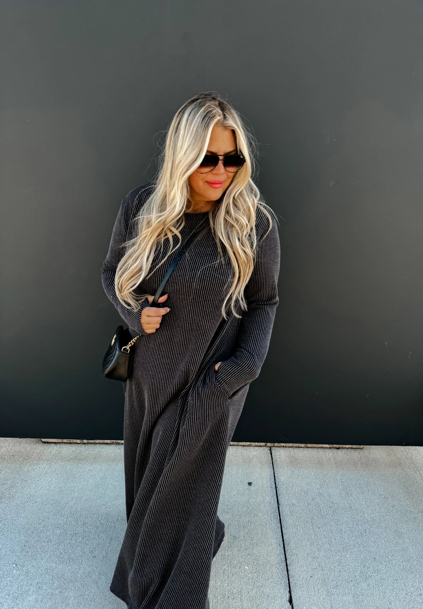 PREORDER: Hold That Thought Ribbed Dress