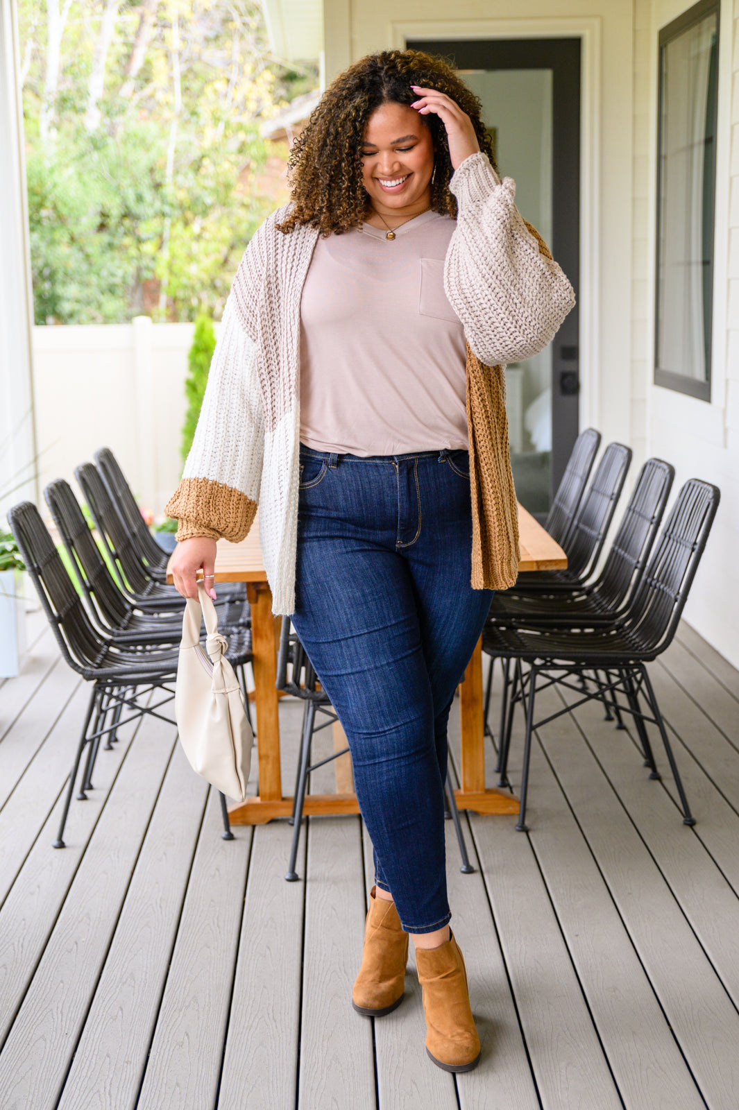 Carry On For Love Color Block Knit Cardigan