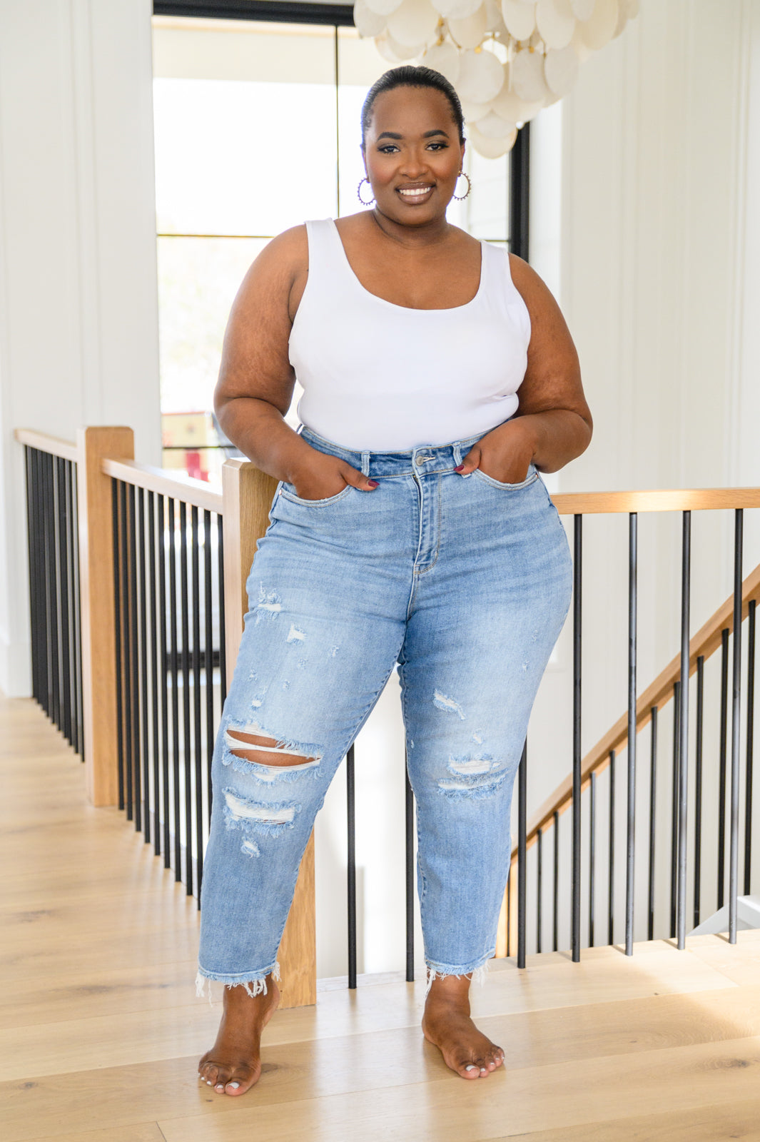 Judy Blue Claire High-Rise Slim Straight Leg Jeans