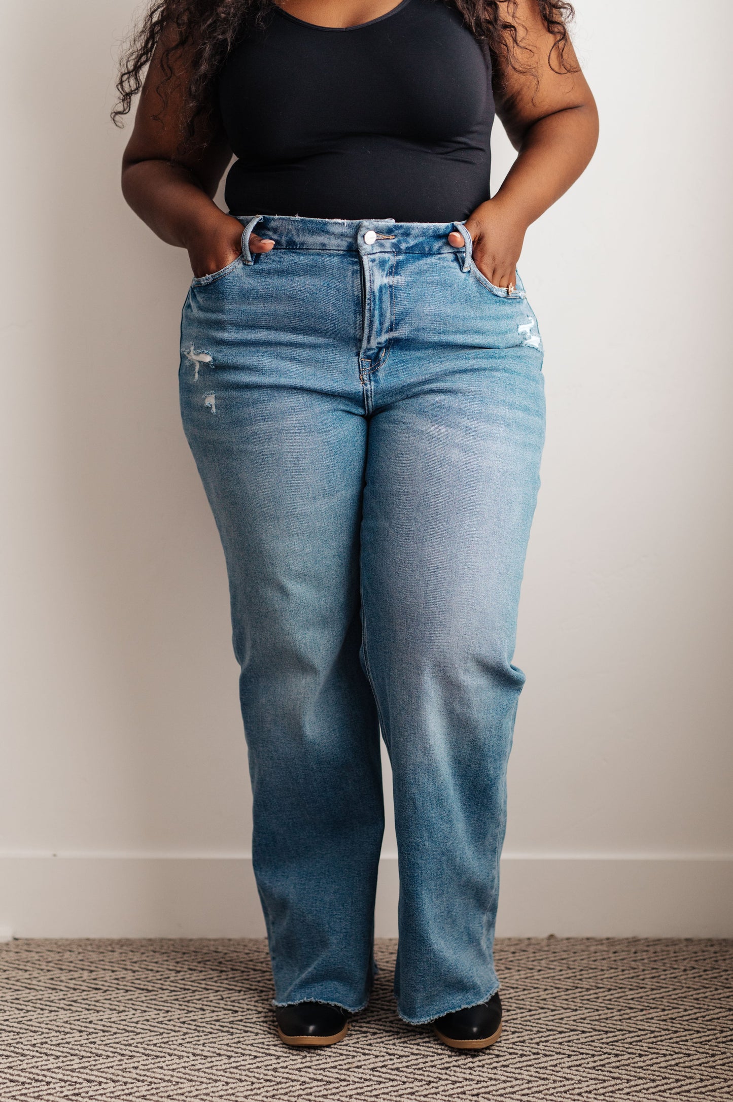 Mica Denim High Rise Wide Leg Jeans