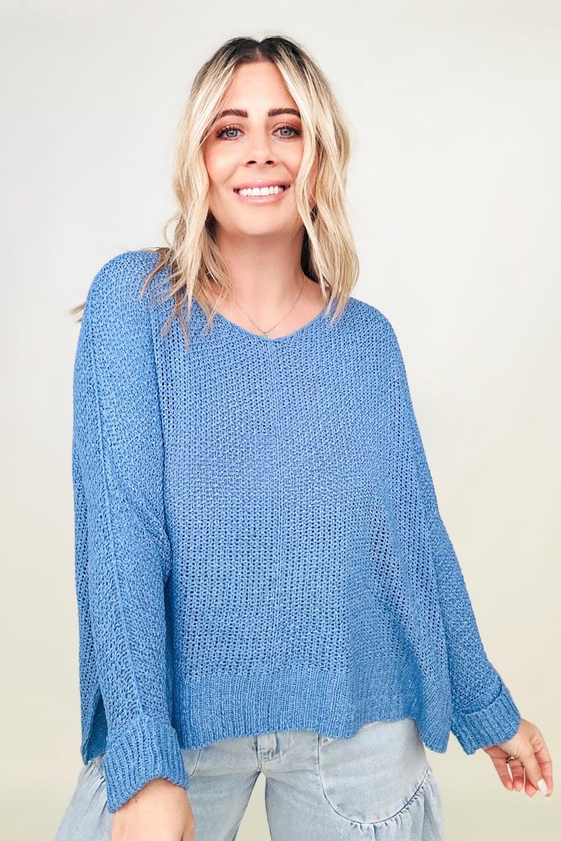 Round Neck Light Knit Fall Sweater