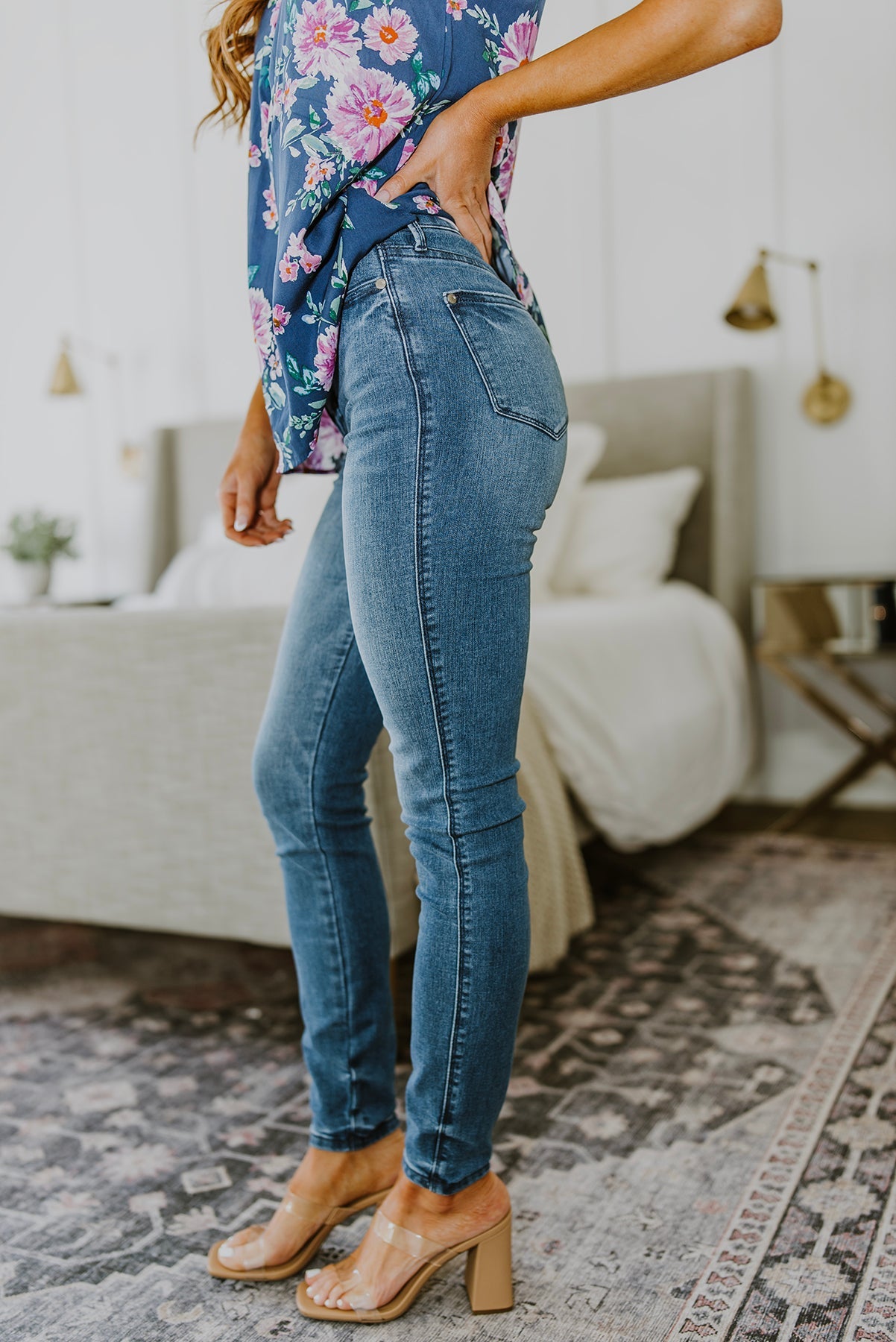 RESTOCK Judy Blue Hi-Waist Control Top Cool Denim Skinny