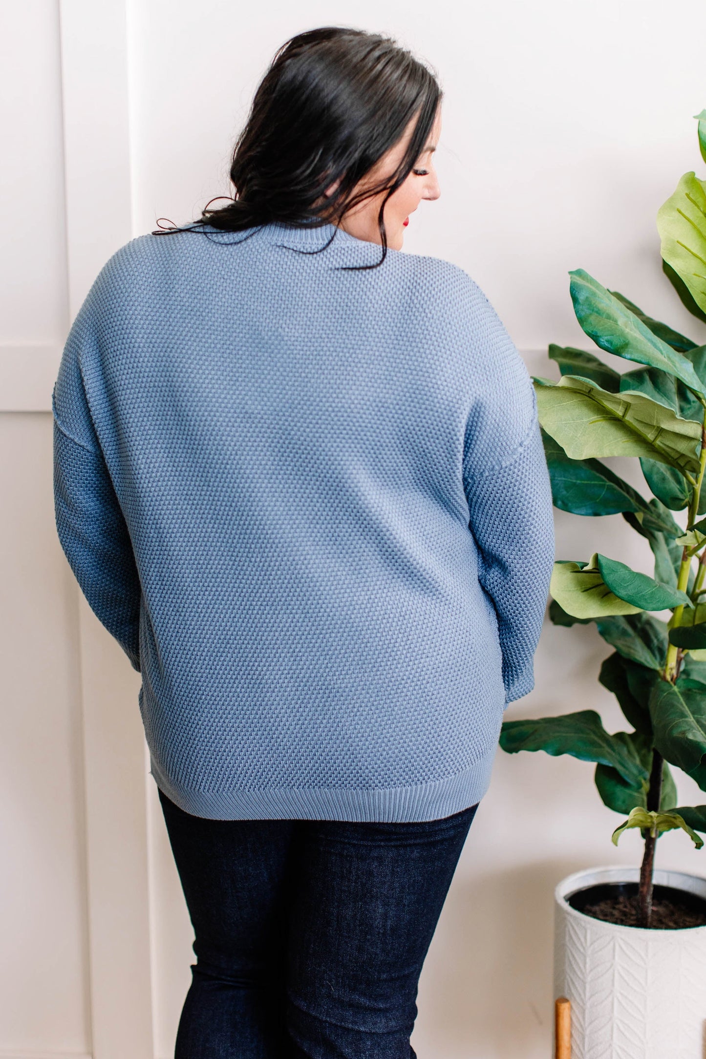 Button Down Sweater Cardigan Blue Nova