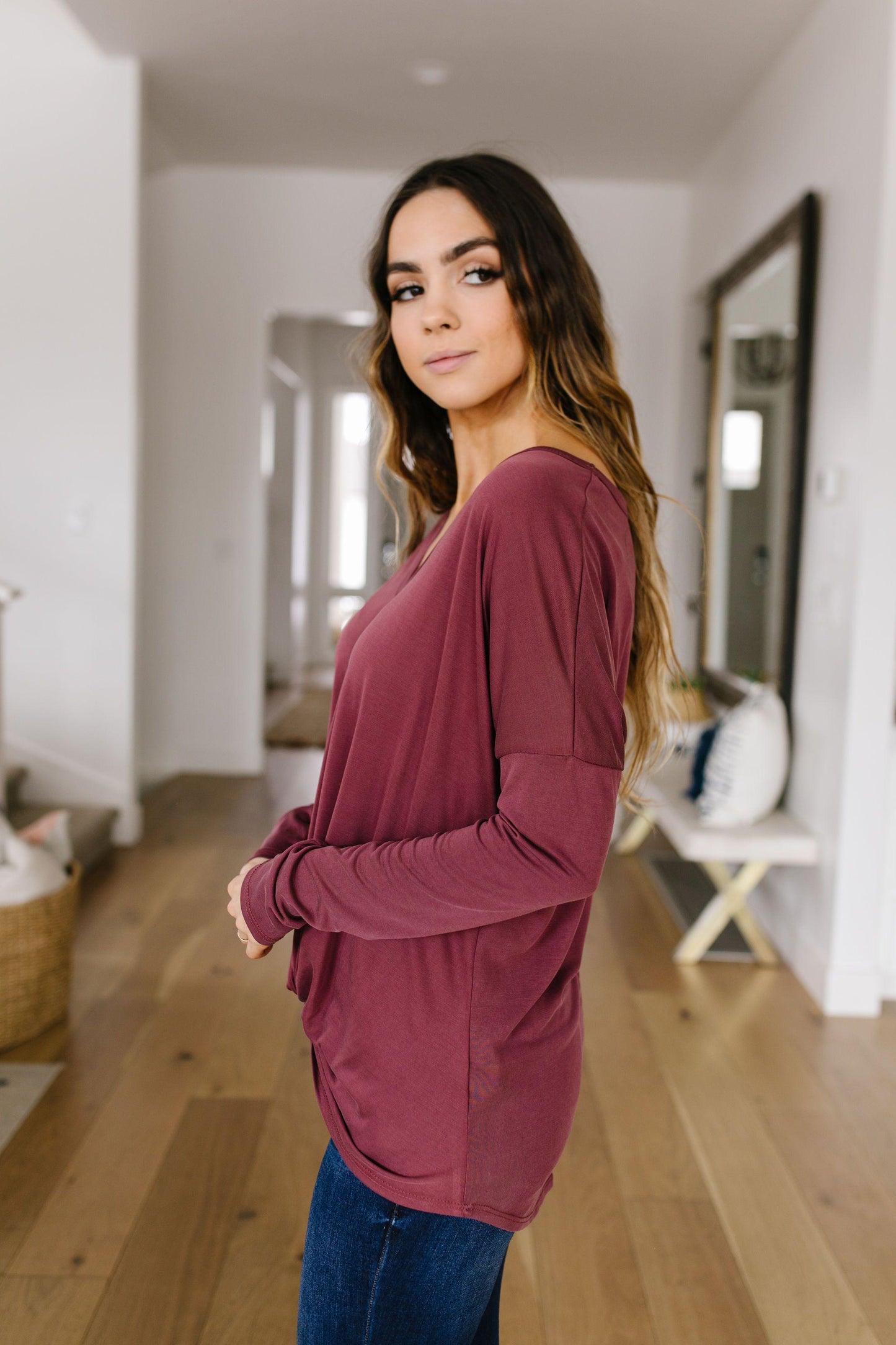 Mauve Modal Twist Top