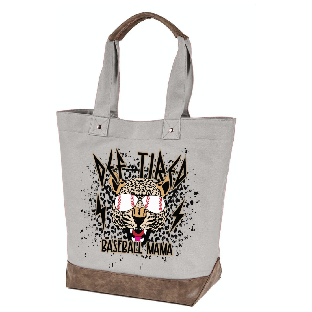 Def Tired Baseball Mama - Tote