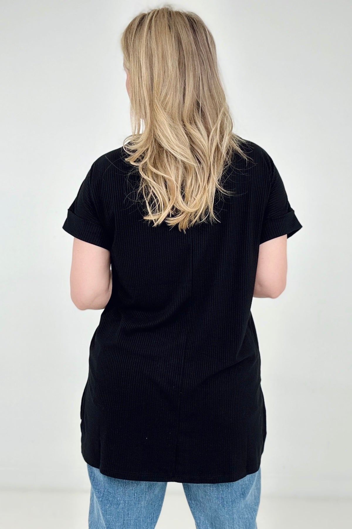 Simply Spring Ribbed V-Neck top