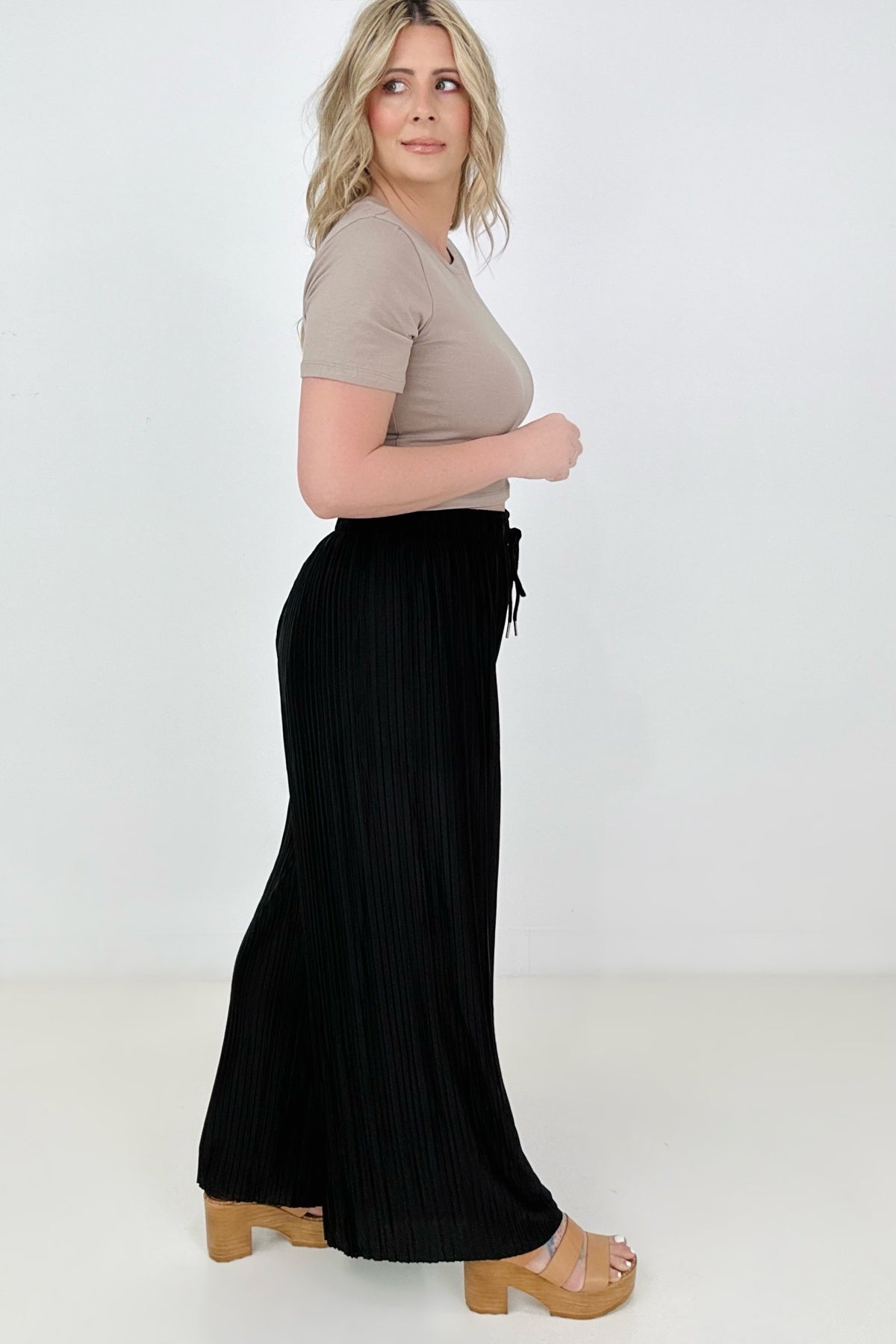 Anywhere You Are Pleated Wide Leg Pants - Multiple Colors