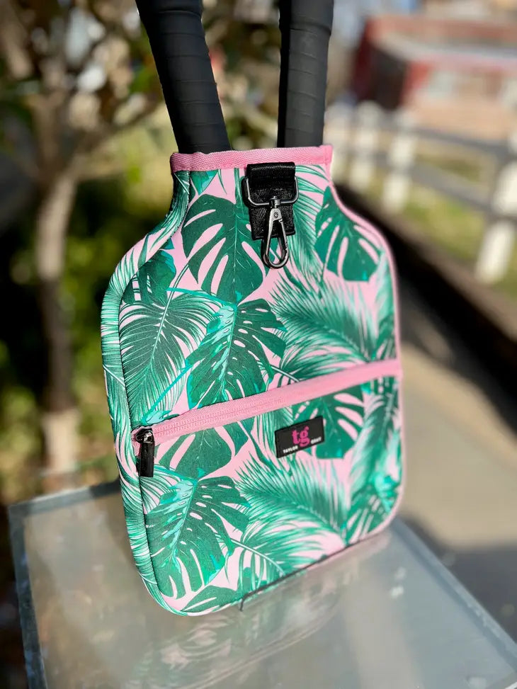 PREORDER: Pickleball Paddle Cover in Tropical Palm