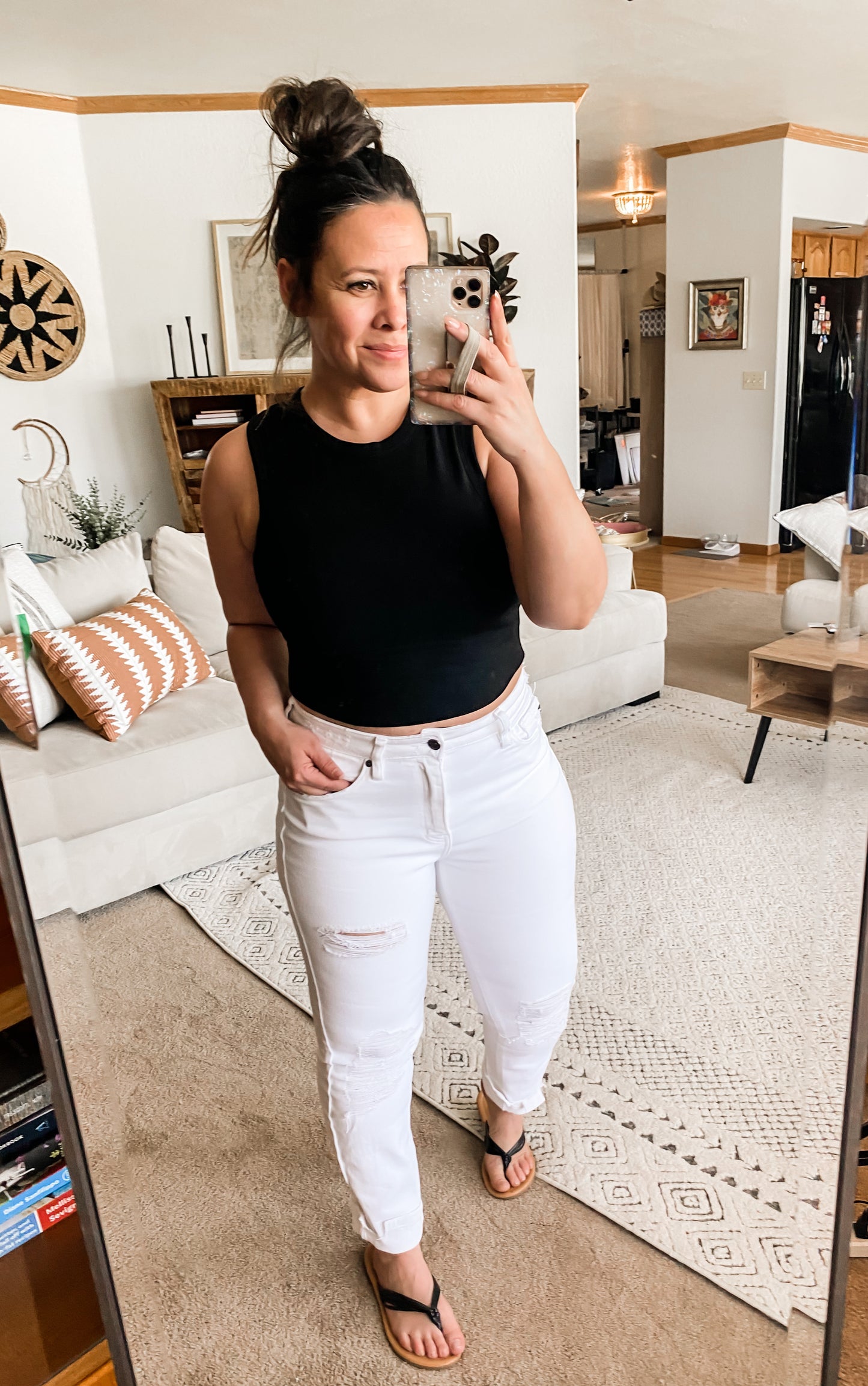 Best Friends Cropped Tank in Black