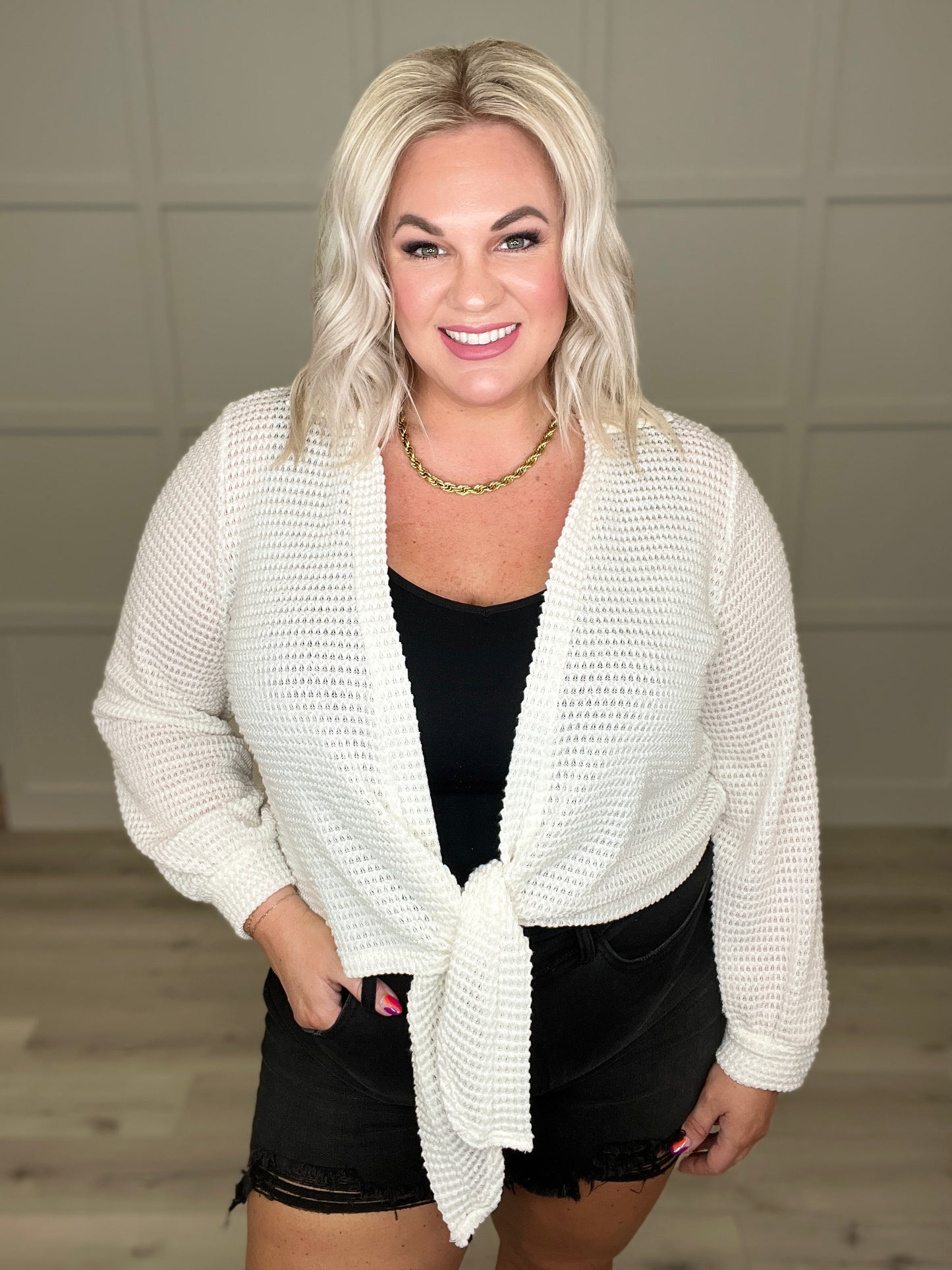 Tied To You Balloon Sleeve Cardigan
