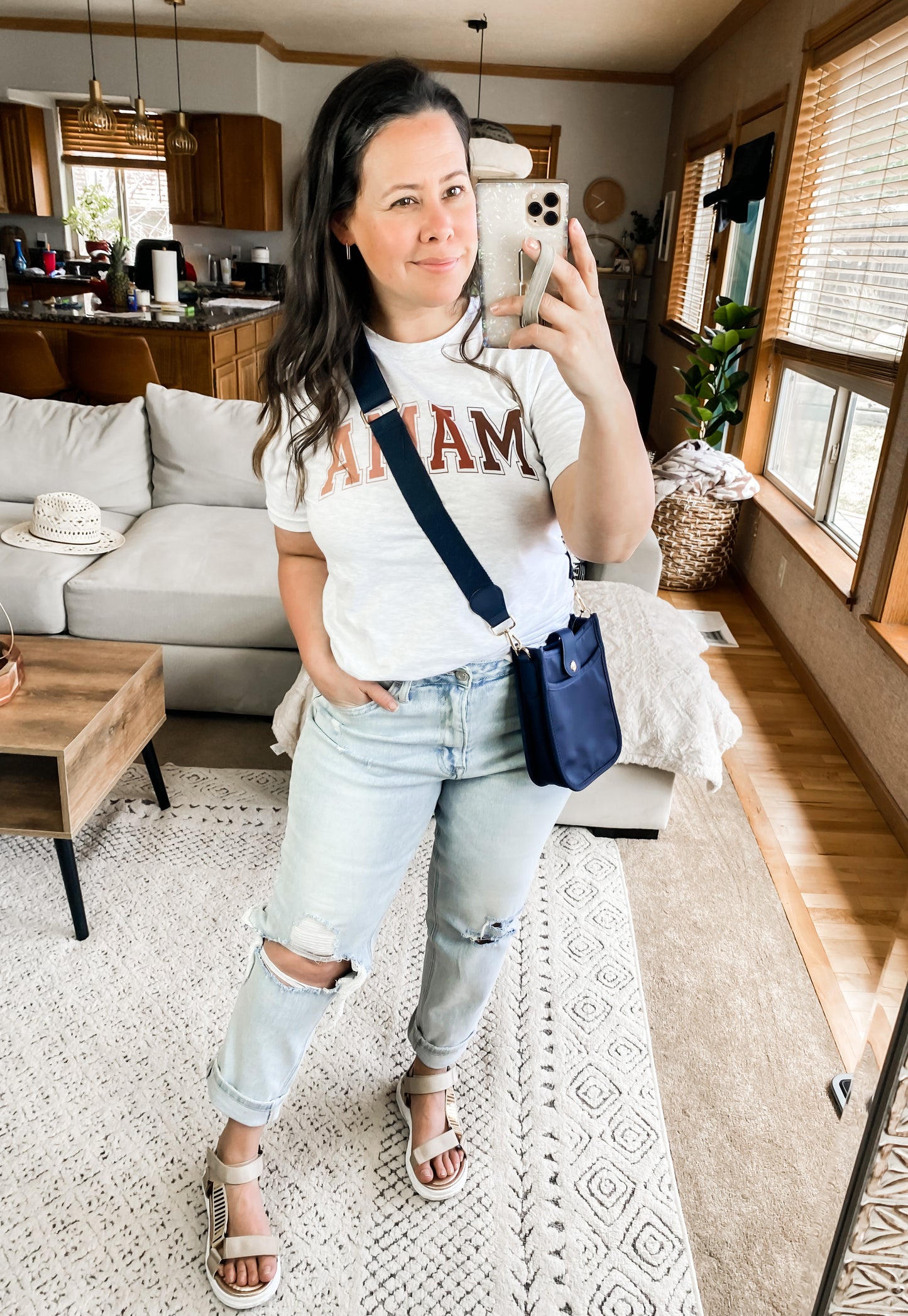 Millie Mini Nylon Crossbody Bag in Dark Navy